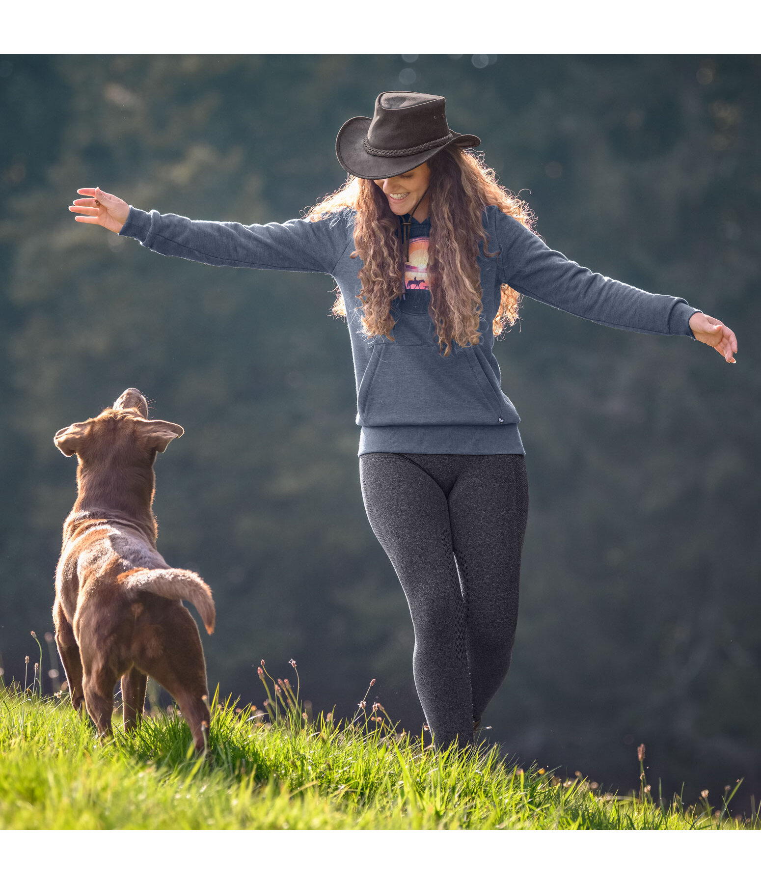 Leggings Seamless da trekking con grip al ginocchio Tahoe