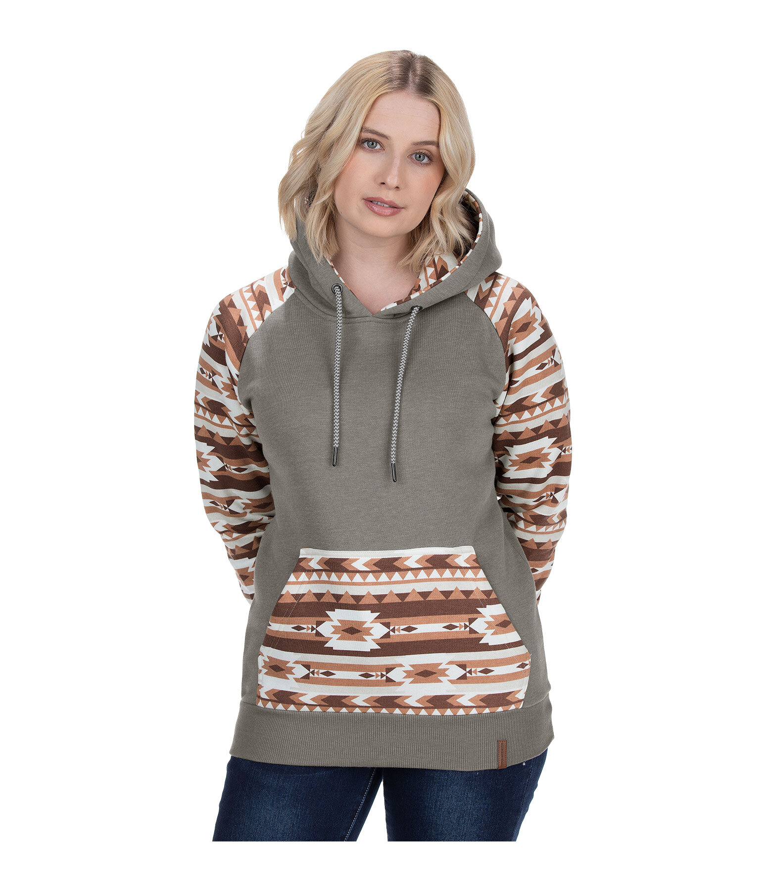 Felpa con cappuccio Ikat