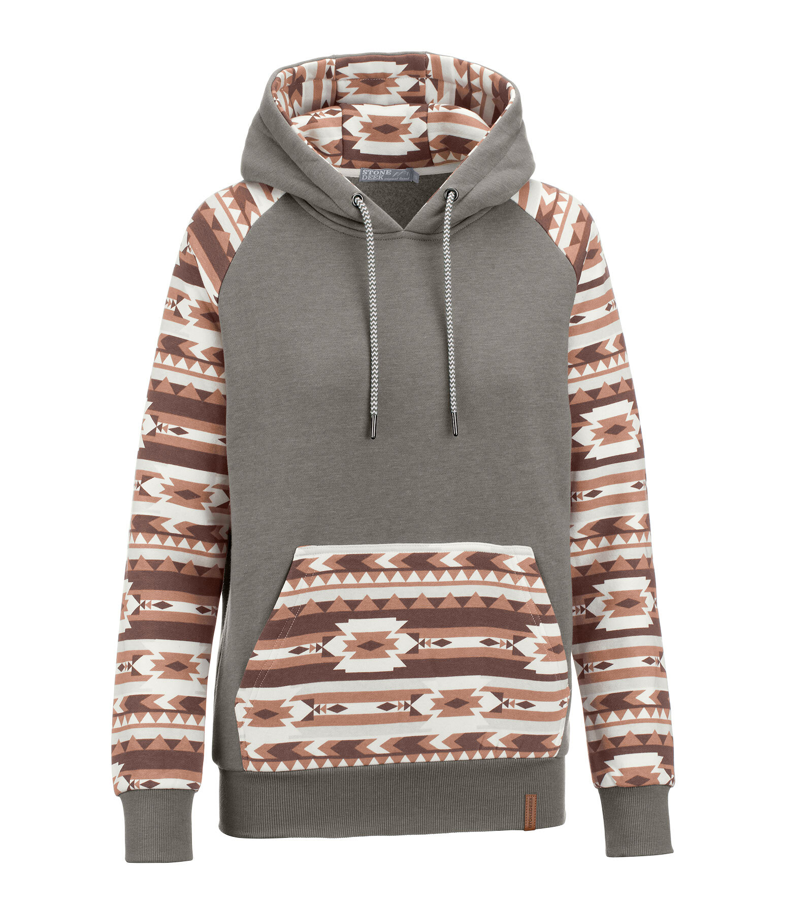Felpa con cappuccio Ikat