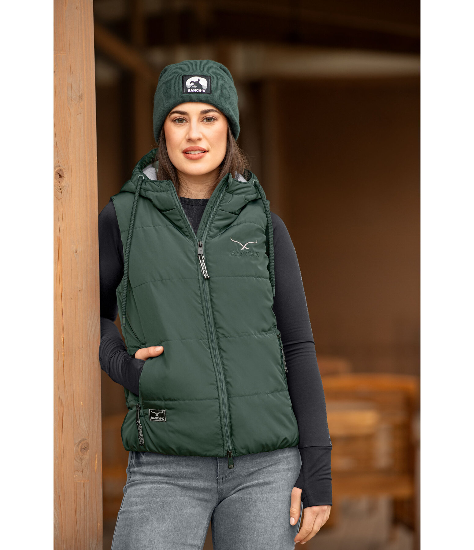 Gilet da equitazione trapuntato Oakley