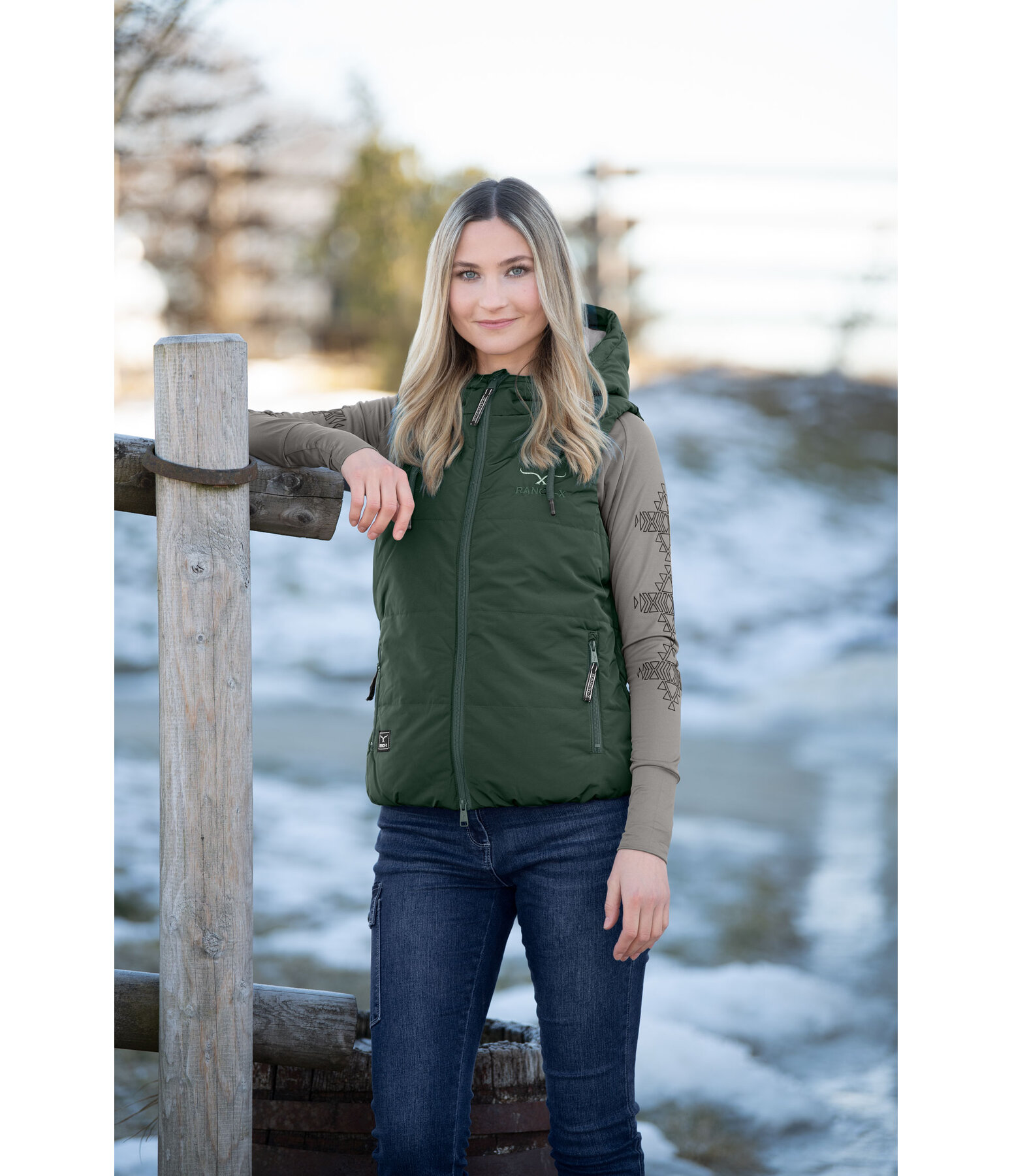 Gilet da equitazione trapuntato Oakley