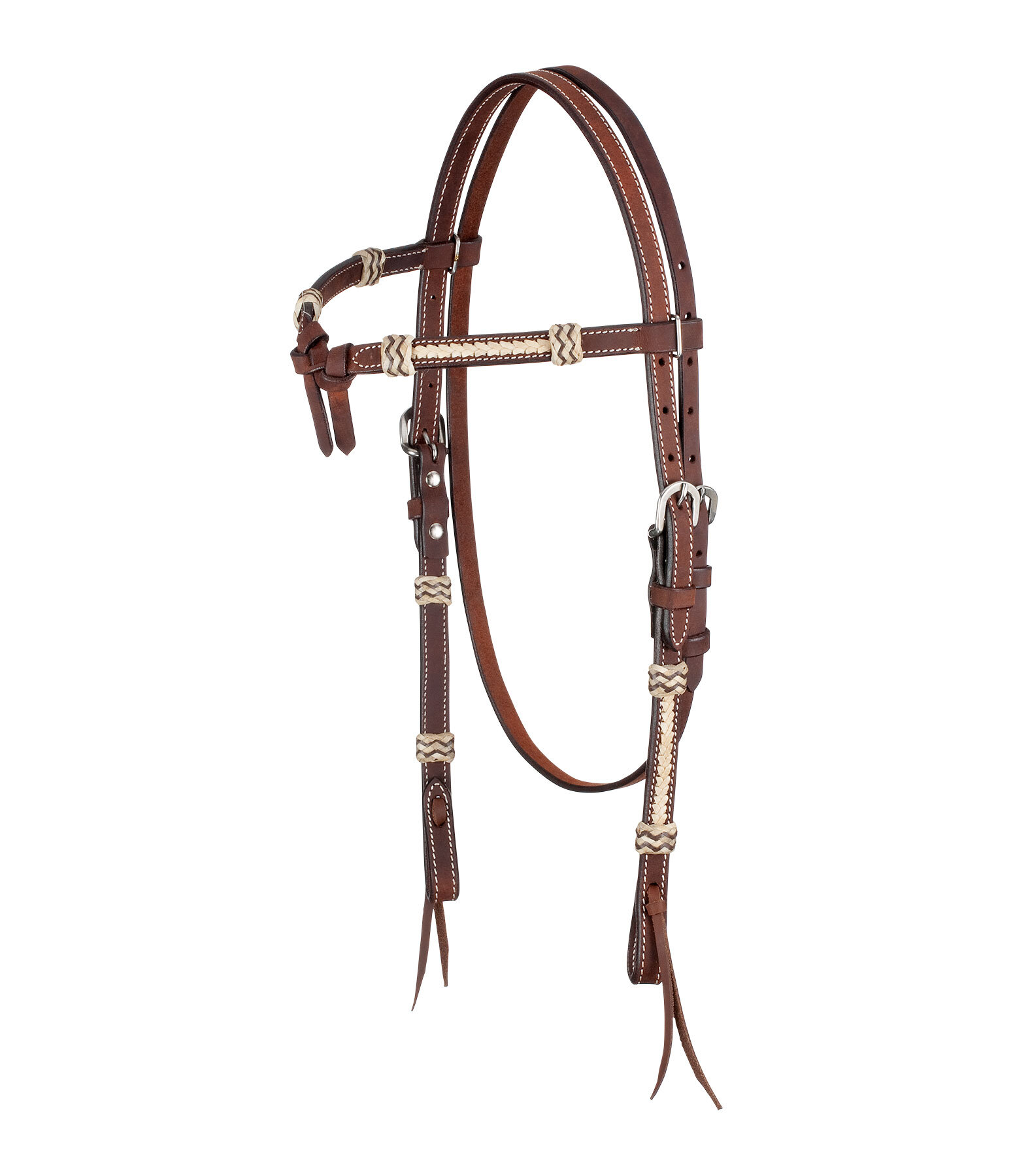 Testiera Braided Rawhide