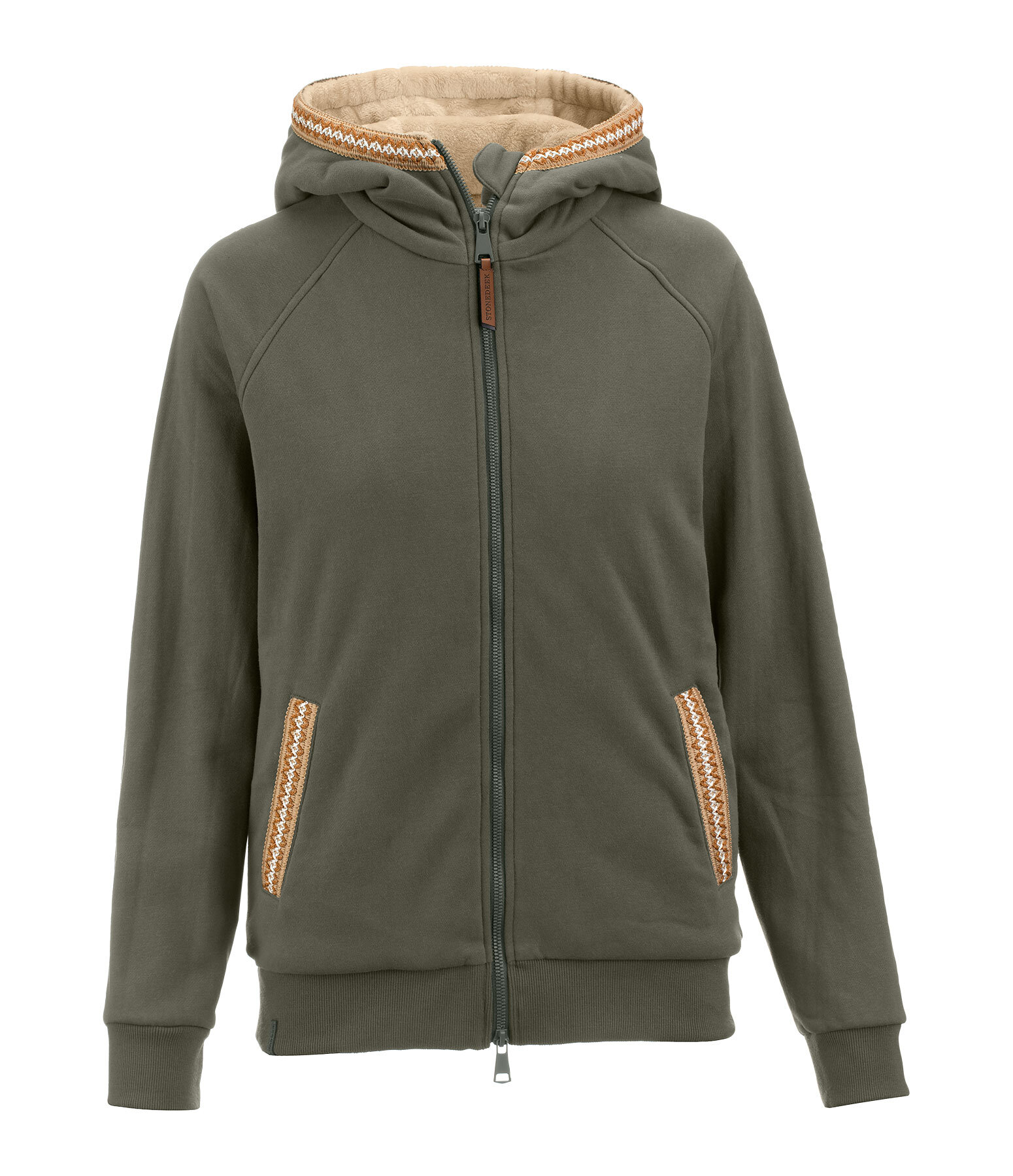 Felpa con cappuccio e zip Dakota