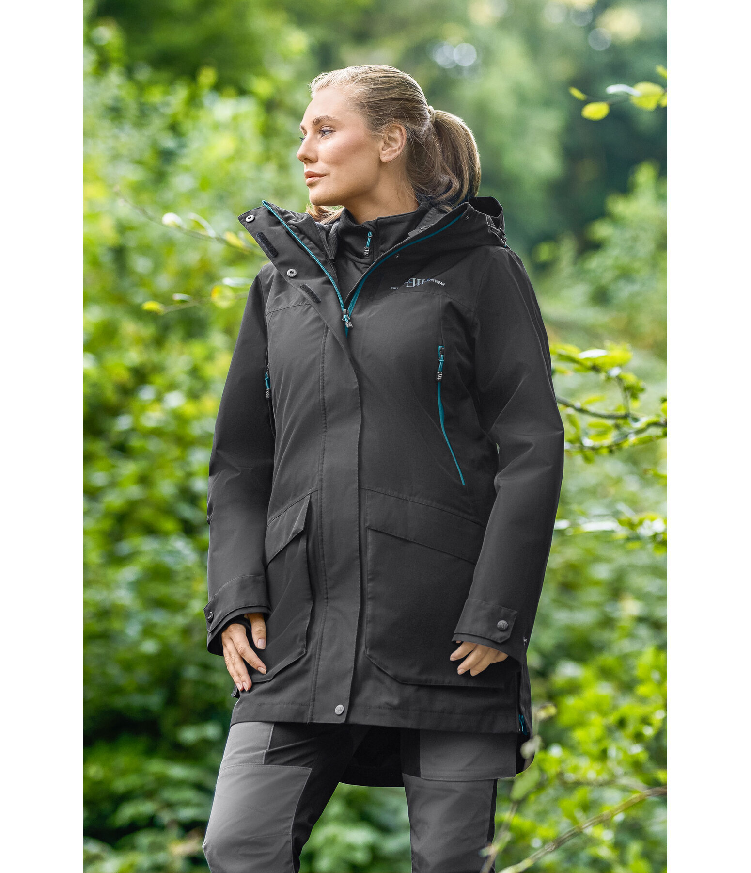 Parka outdoor funzionale & impermeabile 3 in 1 con gilet rimovibile