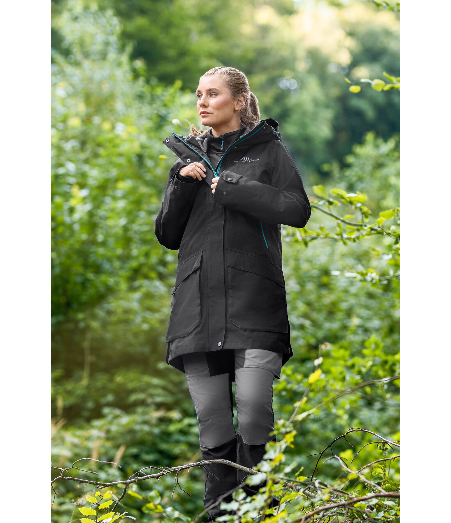 Parka outdoor funzionale & impermeabile 3 in 1 con gilet rimovibile