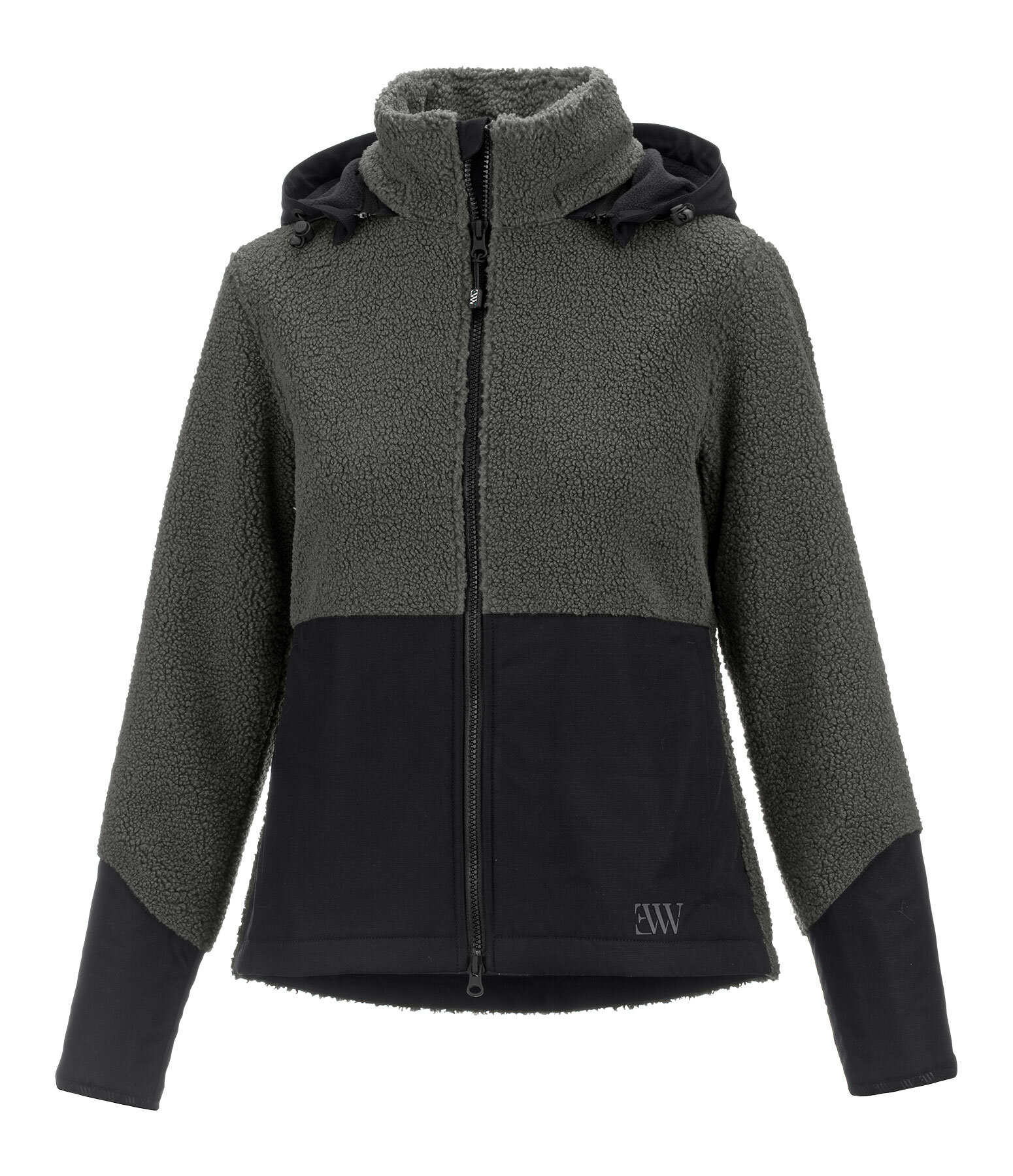 Giacca in pile Sherpa con cappuccio rimovibile