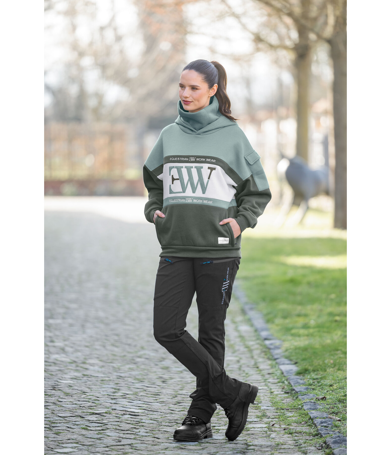 Felpa oversize con cappuccio