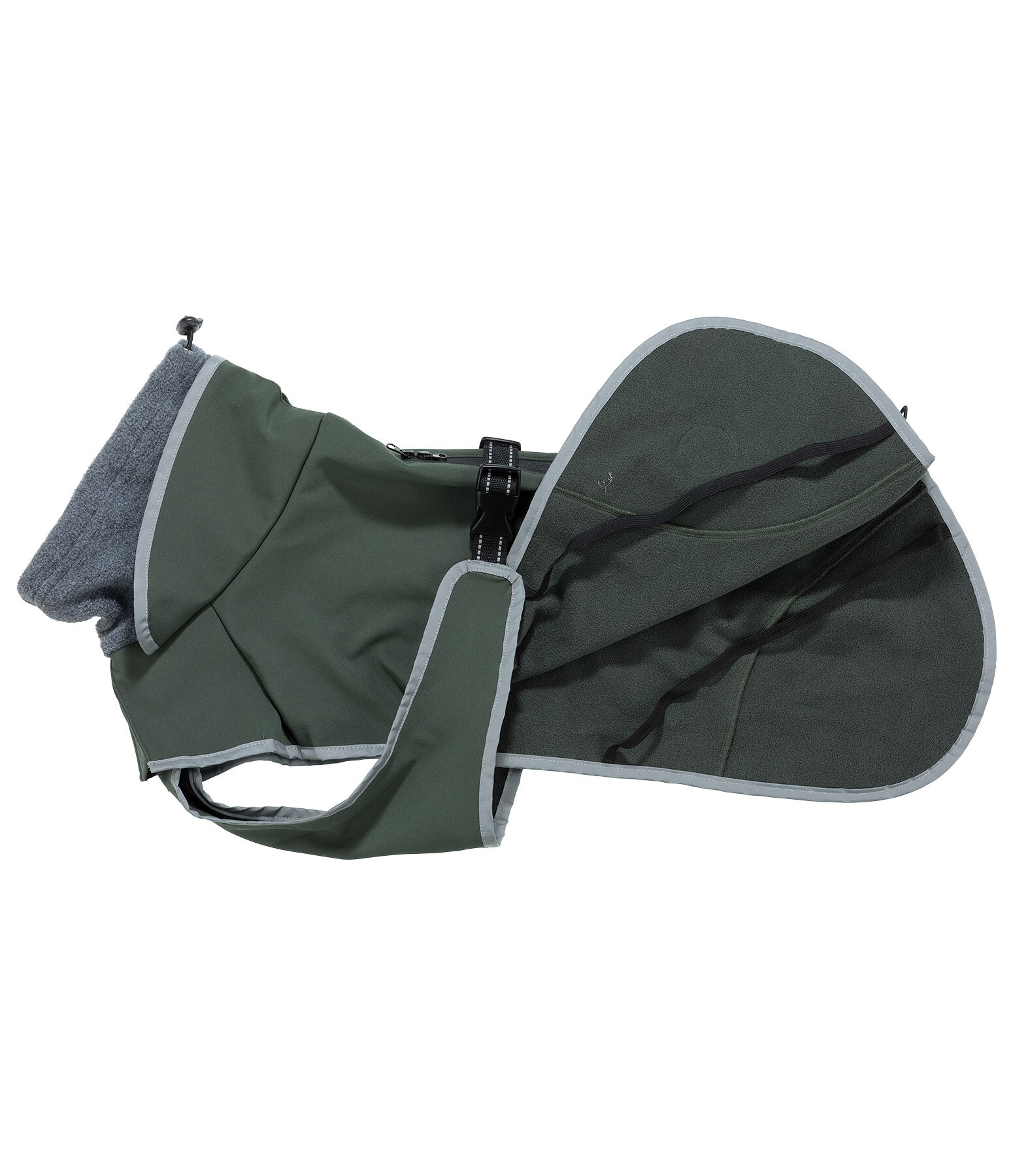 Cappotto in softshell per cani con colletto in pile Frida