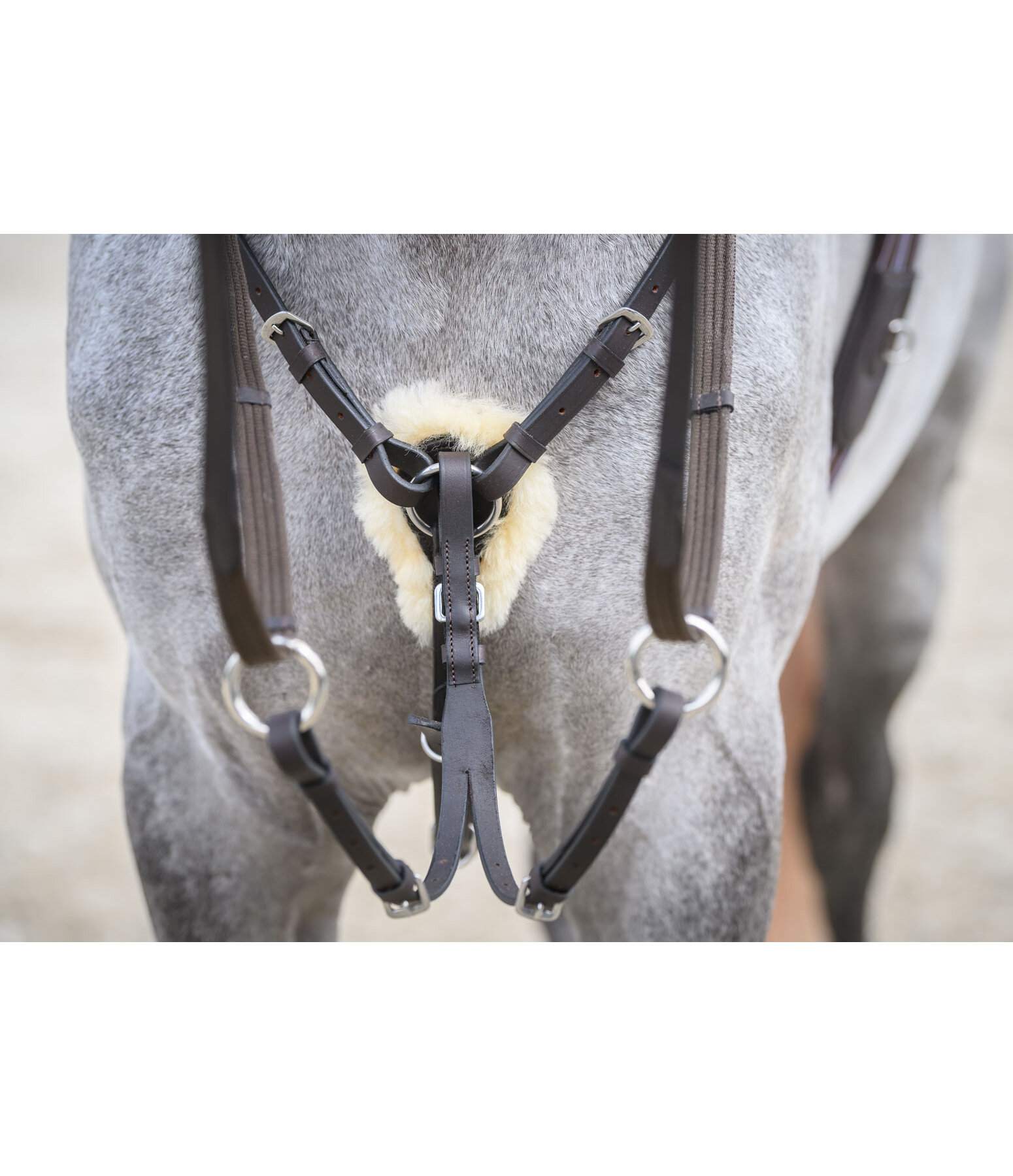 Pettorale elastico con pelliccia di agnello Quick Fit