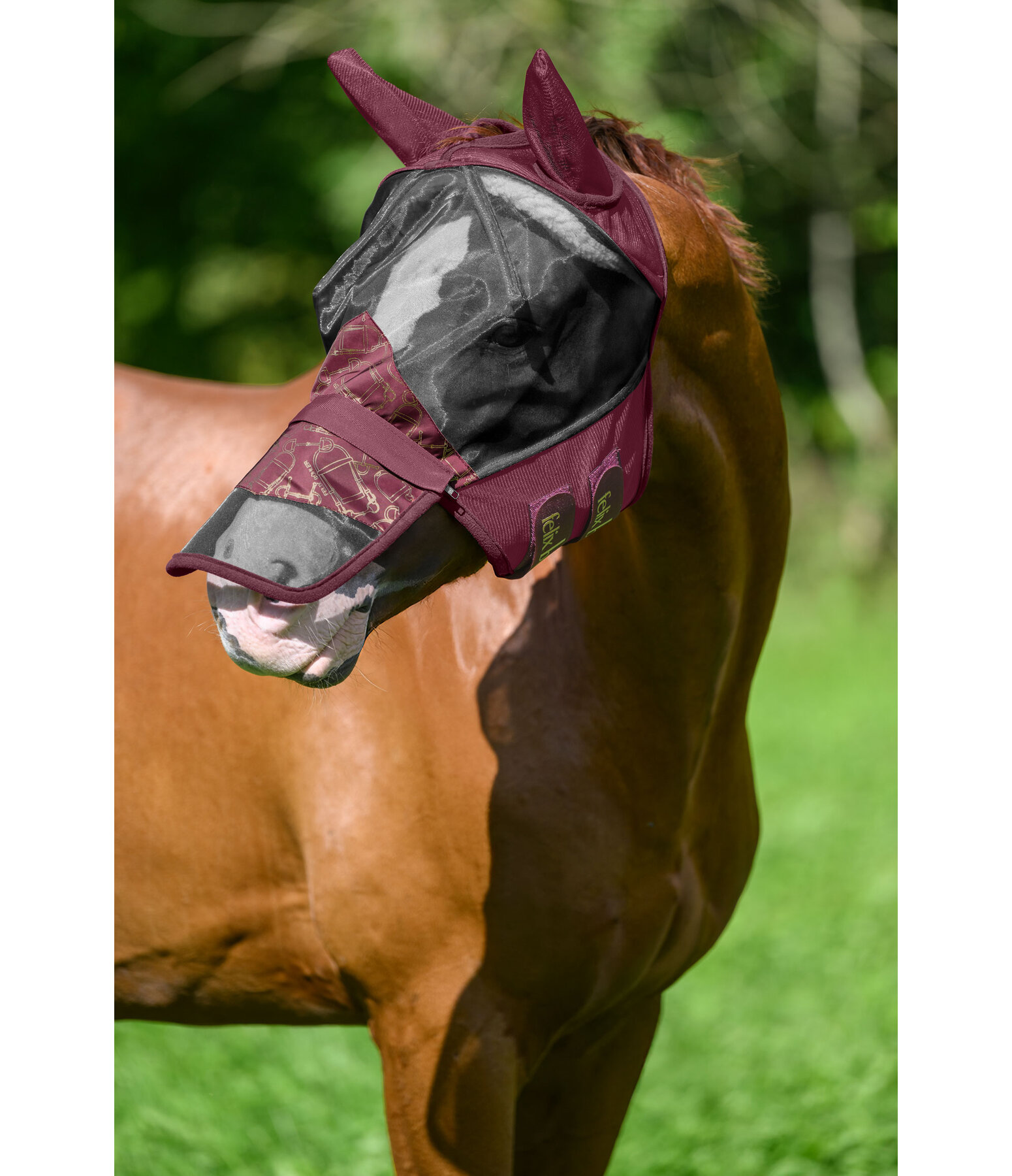 Maschera antimosche Signature III con protezione per froge rimovibile