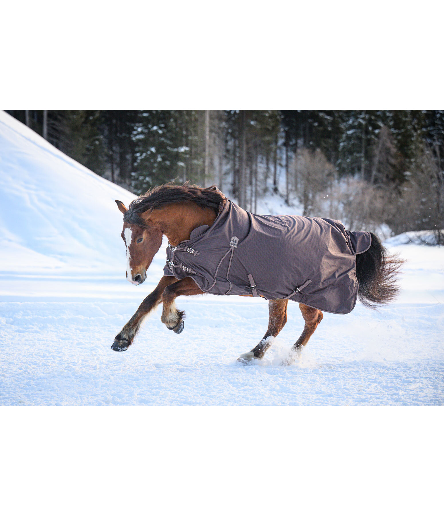Coperta outdoor highneck Jesco II con pile, 100 g