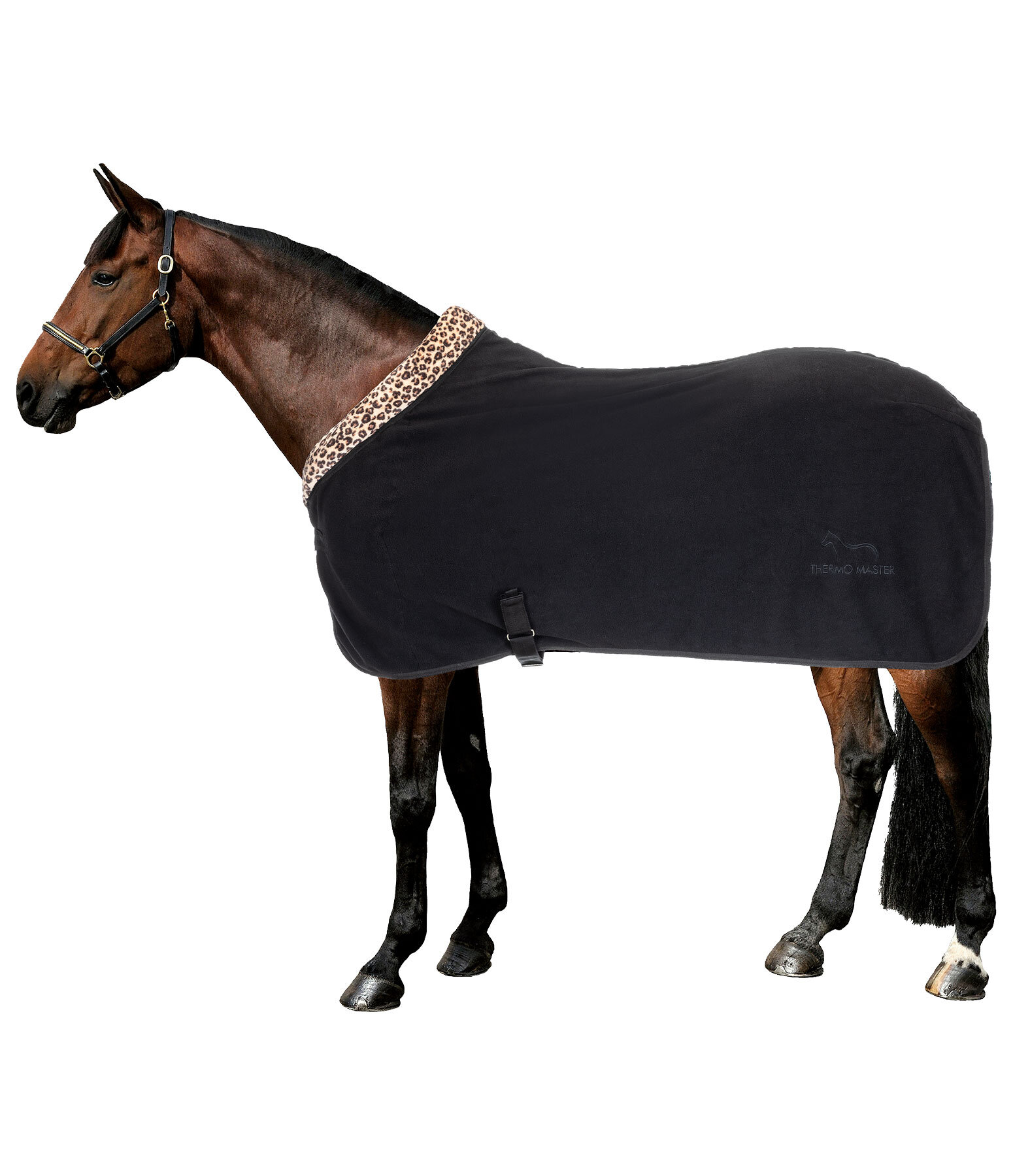 Coperta dopolavoro con collo in pelliccia sintetica Leo