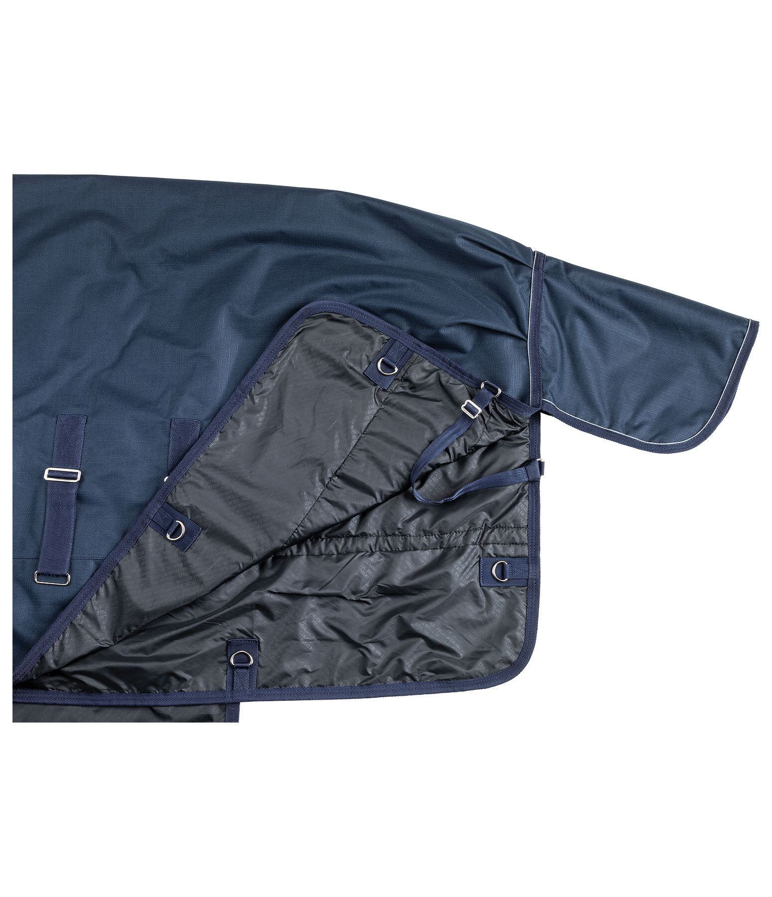 Coperta outdoor highneck Rain Shield II con protezione per la pancia, 200 g