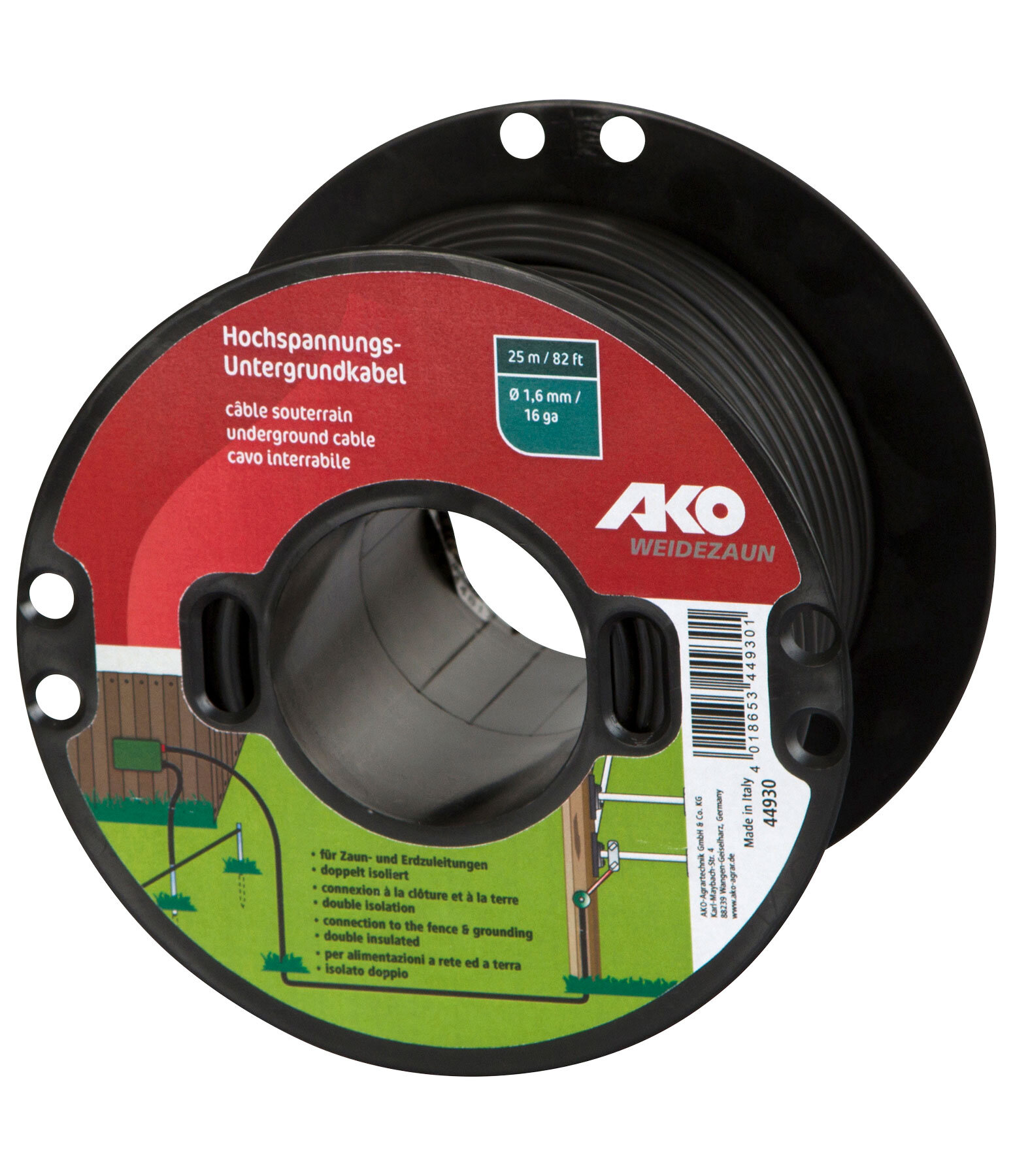 Cavo di alimentazione/messa a terra 25 m