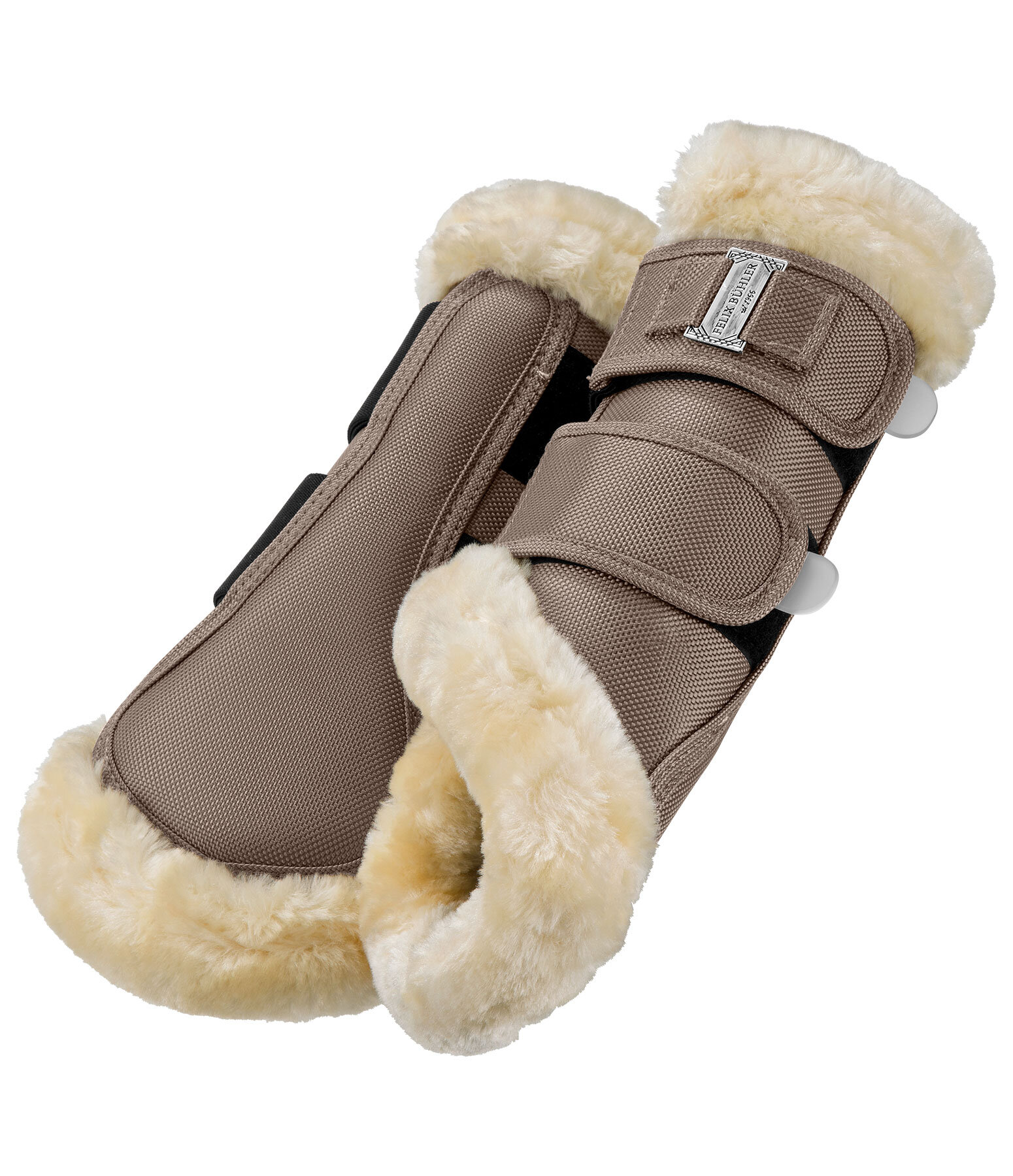 Stinchiere da dressage con pelliccia sintetica Essential, anteriori