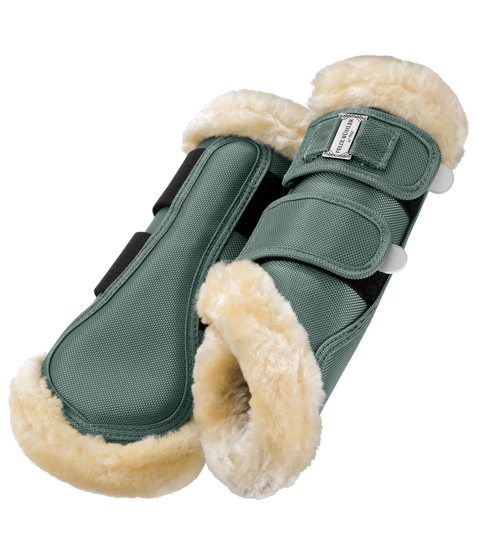 Stinchiere da dressage con pelliccia sintetica Essential, anteriori
