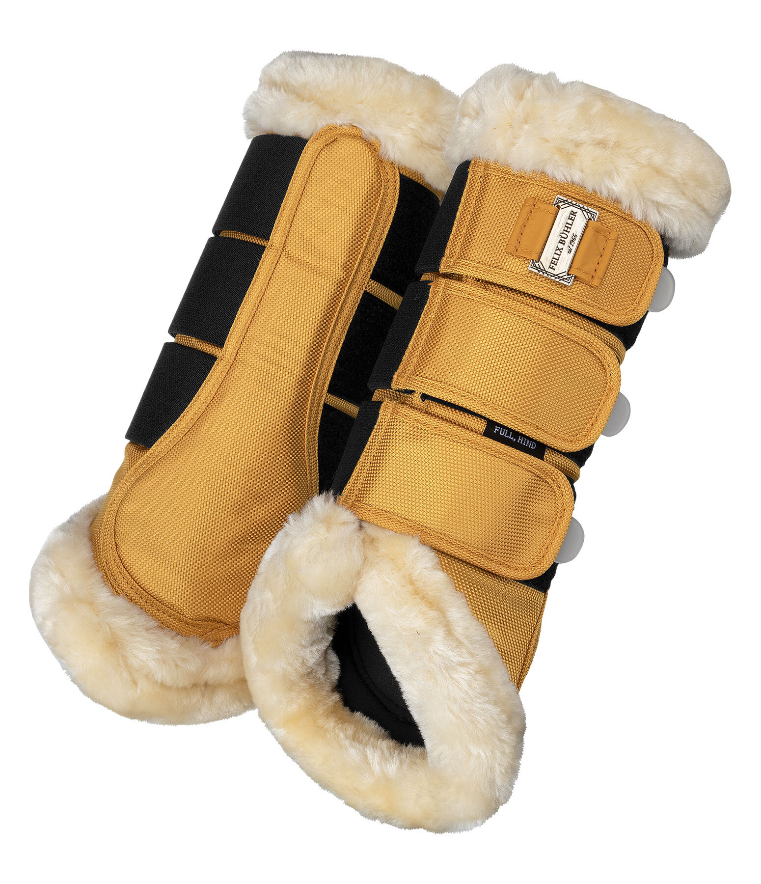 Stinchiere da dressage con pelliccia sintetica Essential, posteriori