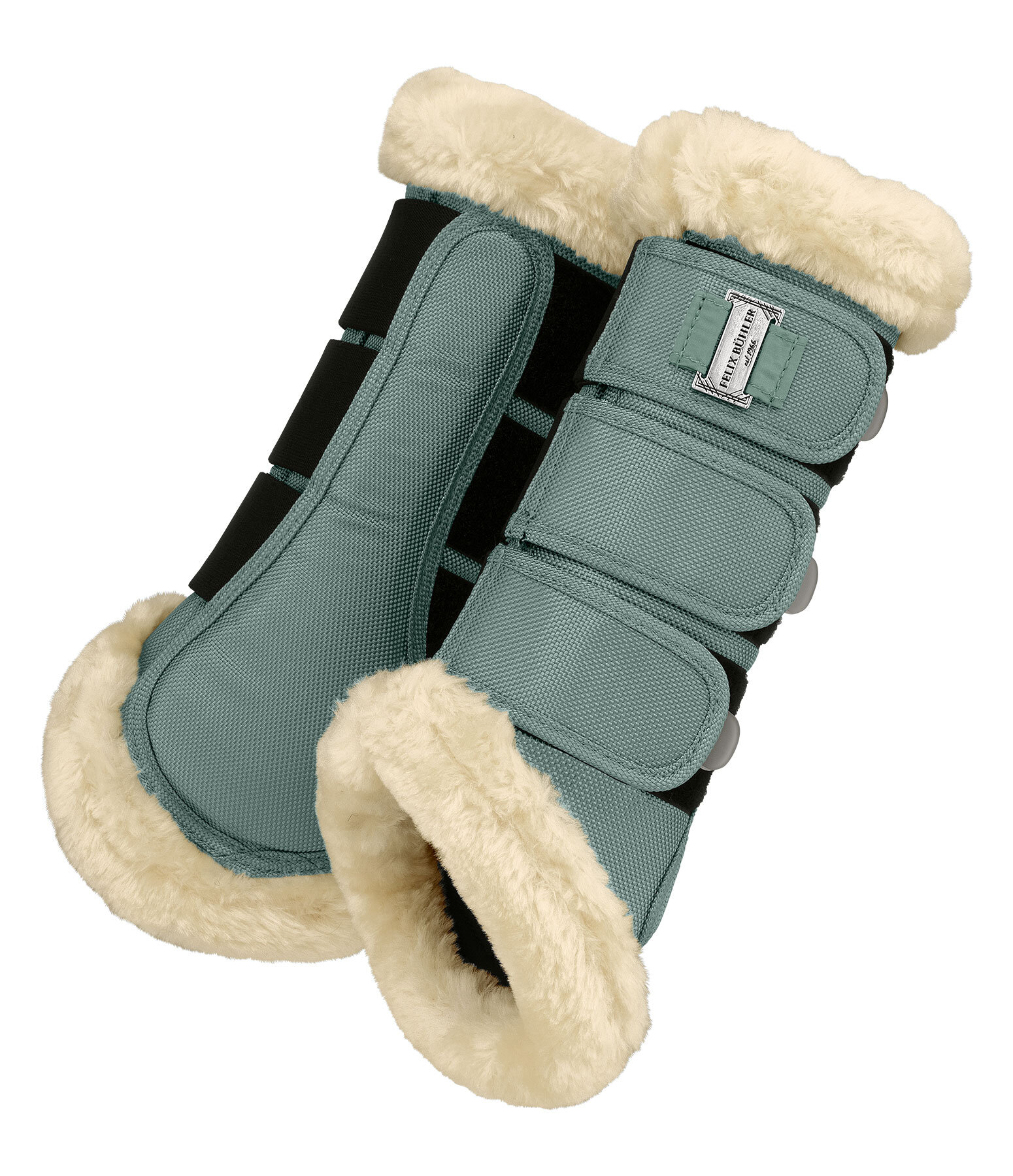 Stinchiere da dressage con pelliccia sintetica Essential, posteriori