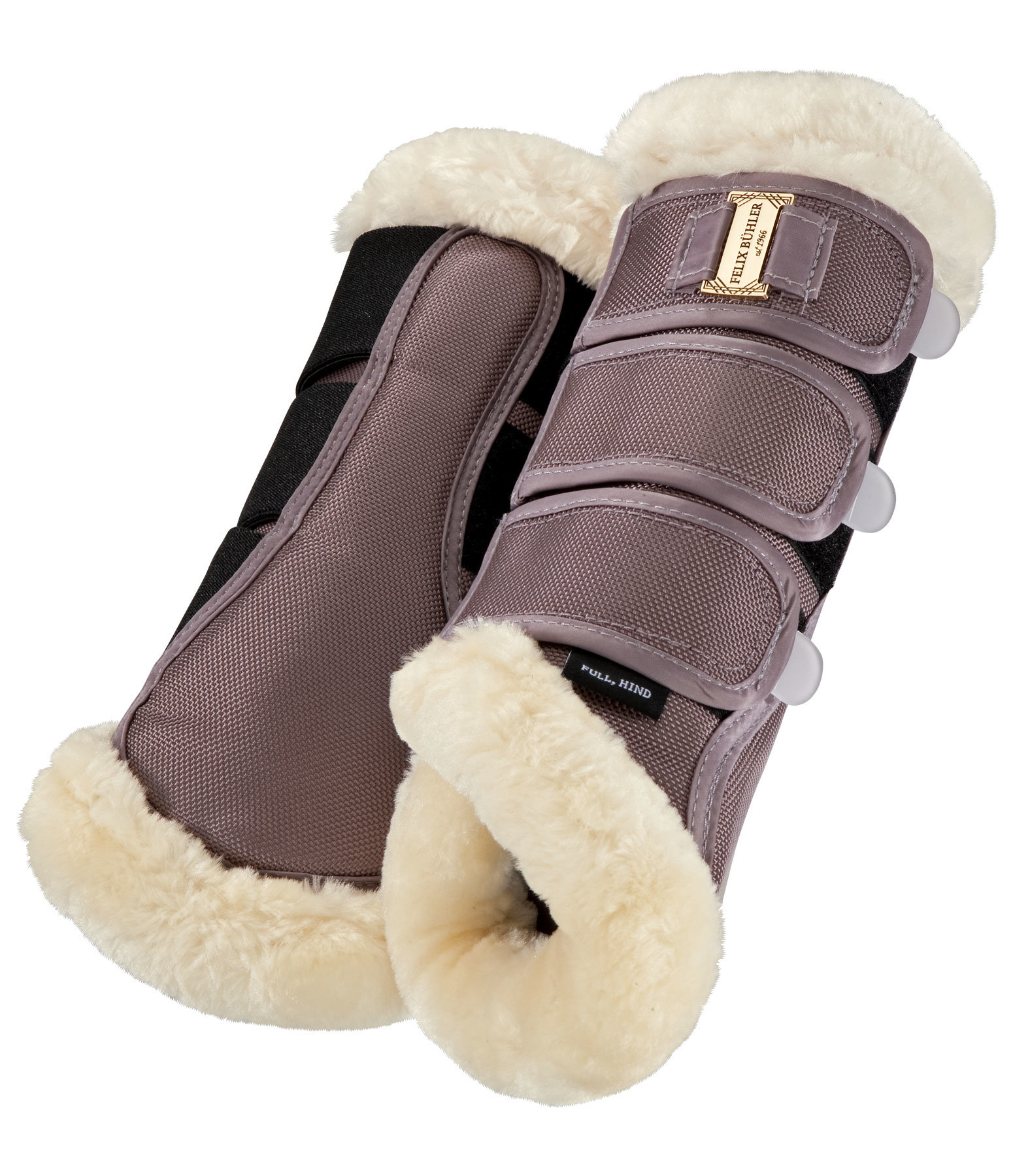 Stinchiere da dressage con pelliccia sintetica Essential, posteriori