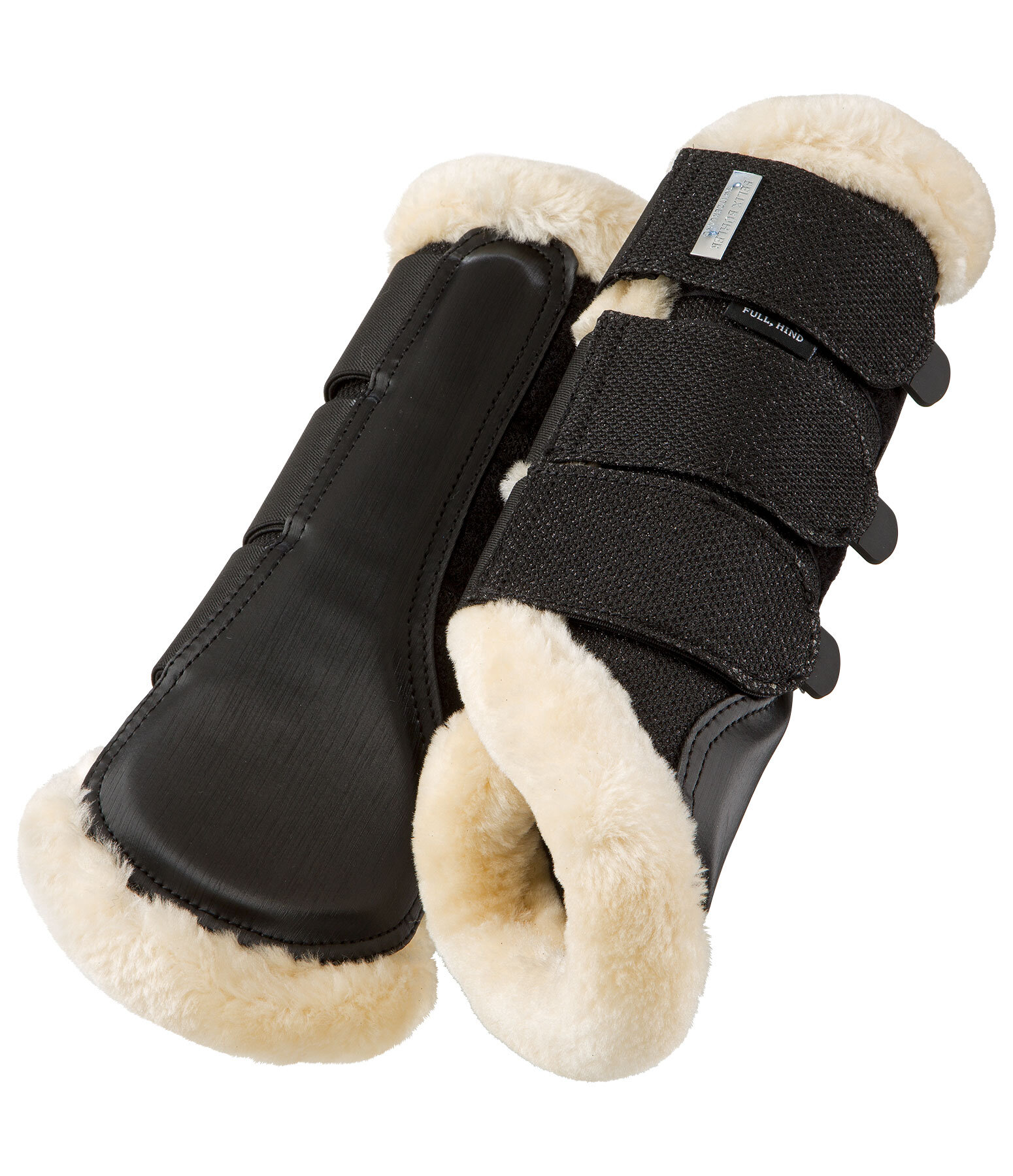 Stinchiere da dressage con pelliccia sintetica Sparkle, posteriori