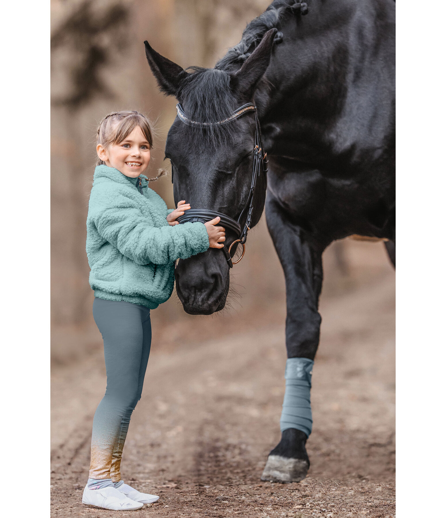 Leggings da volteggio Icy Glitter per bambini e ragazzi