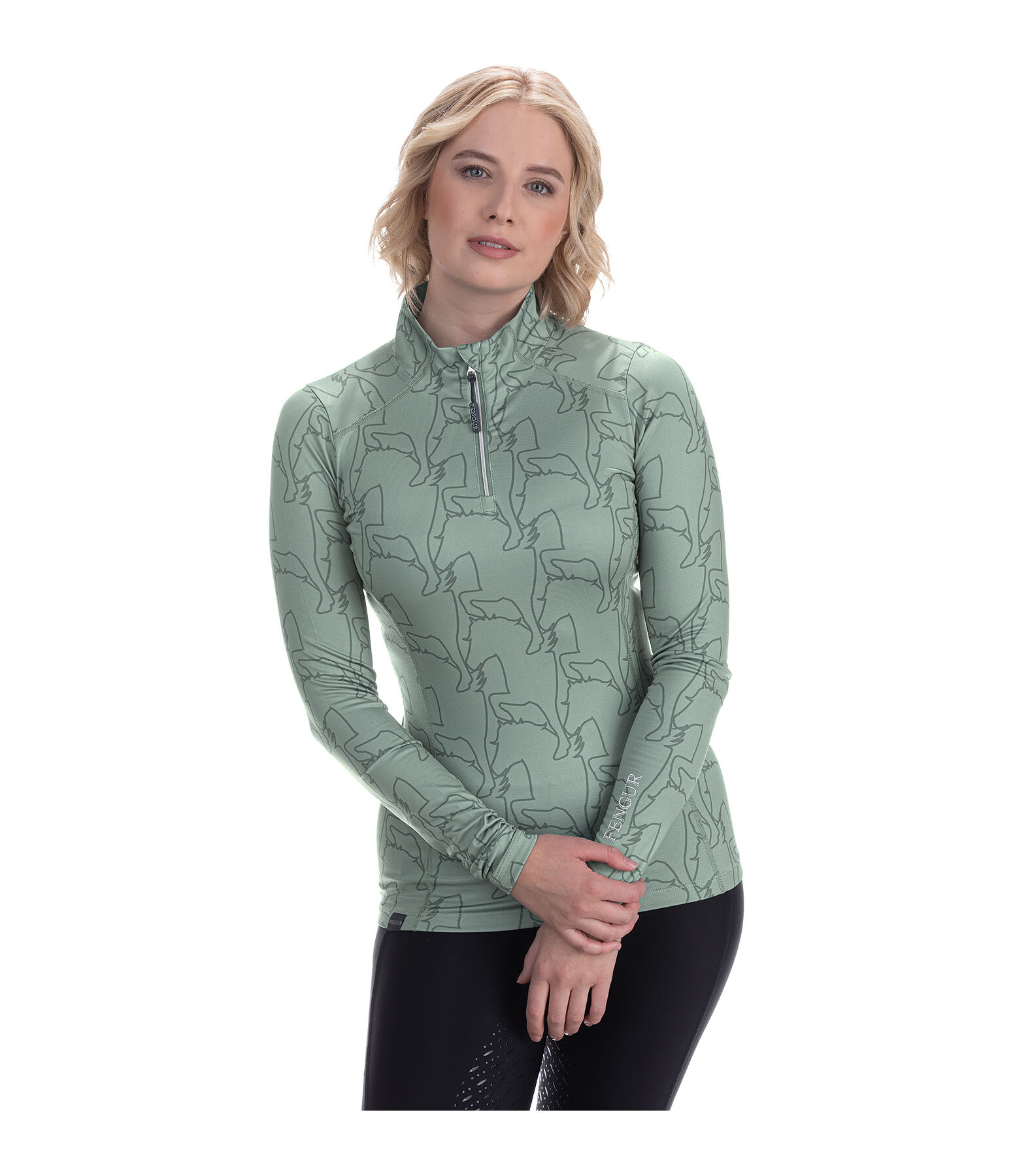 Maglia funzionale a maniche lunghe con zip Asta