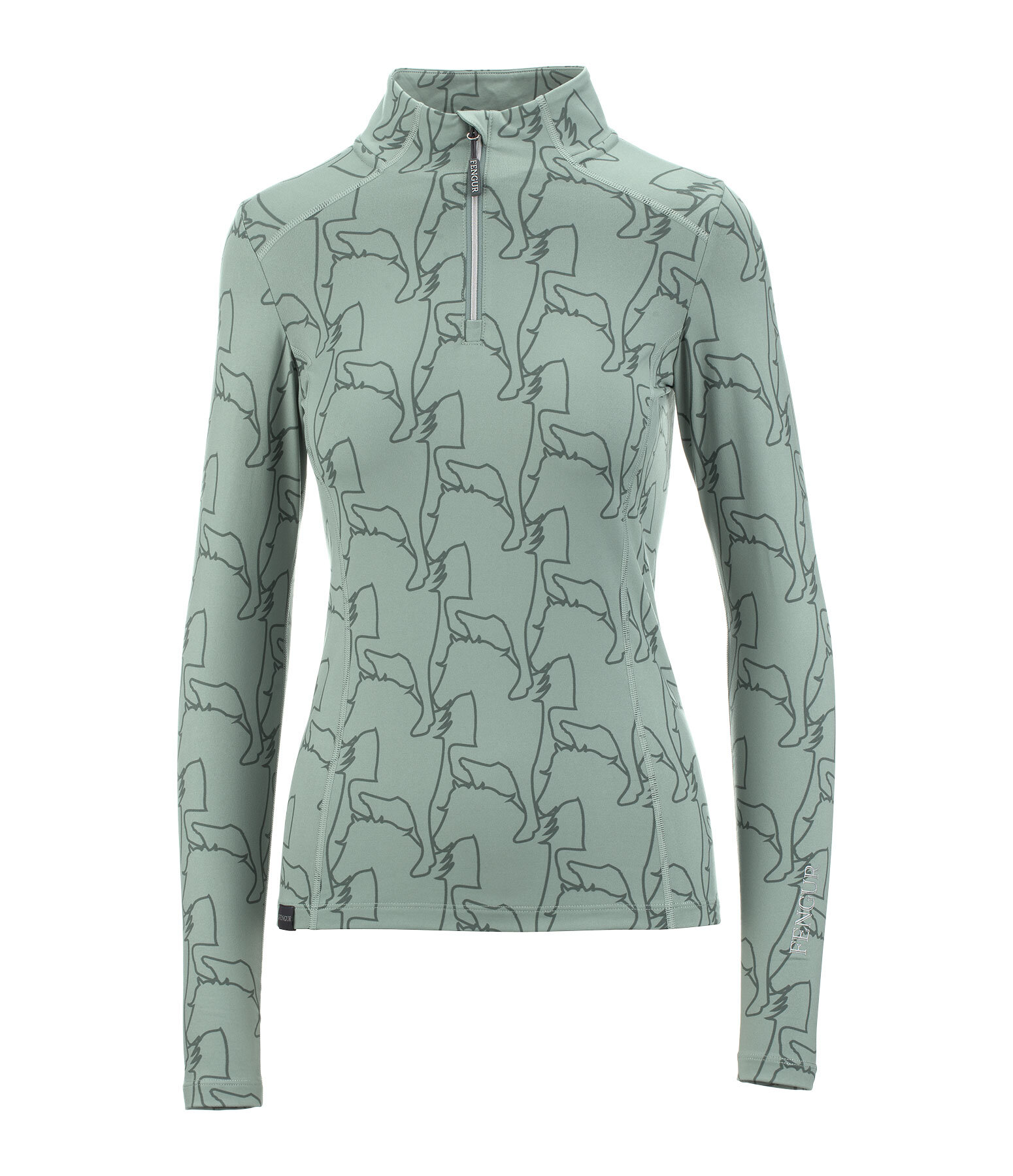 Maglia funzionale a maniche lunghe con zip Asta