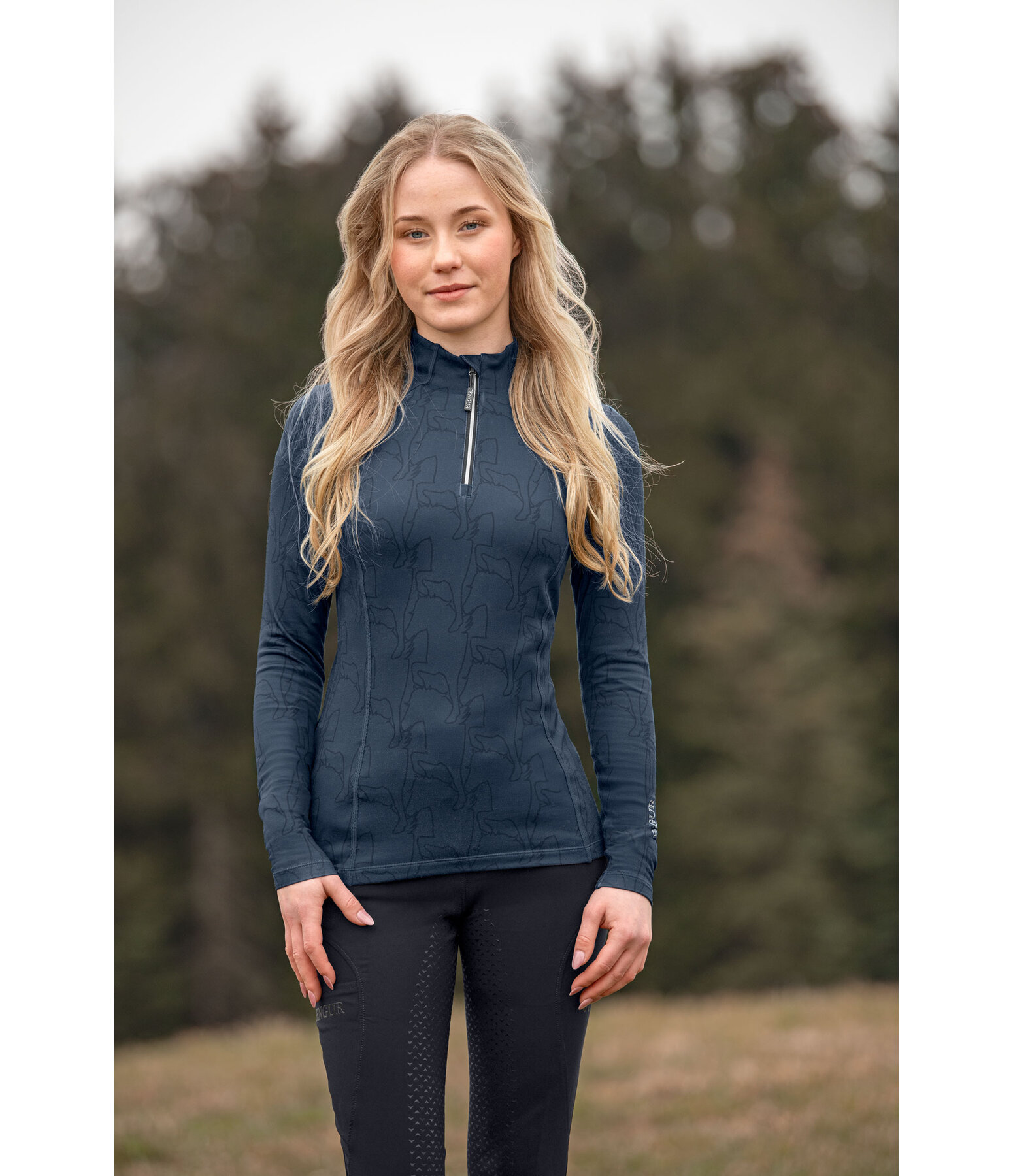 Maglia funzionale a maniche lunghe con zip Asta