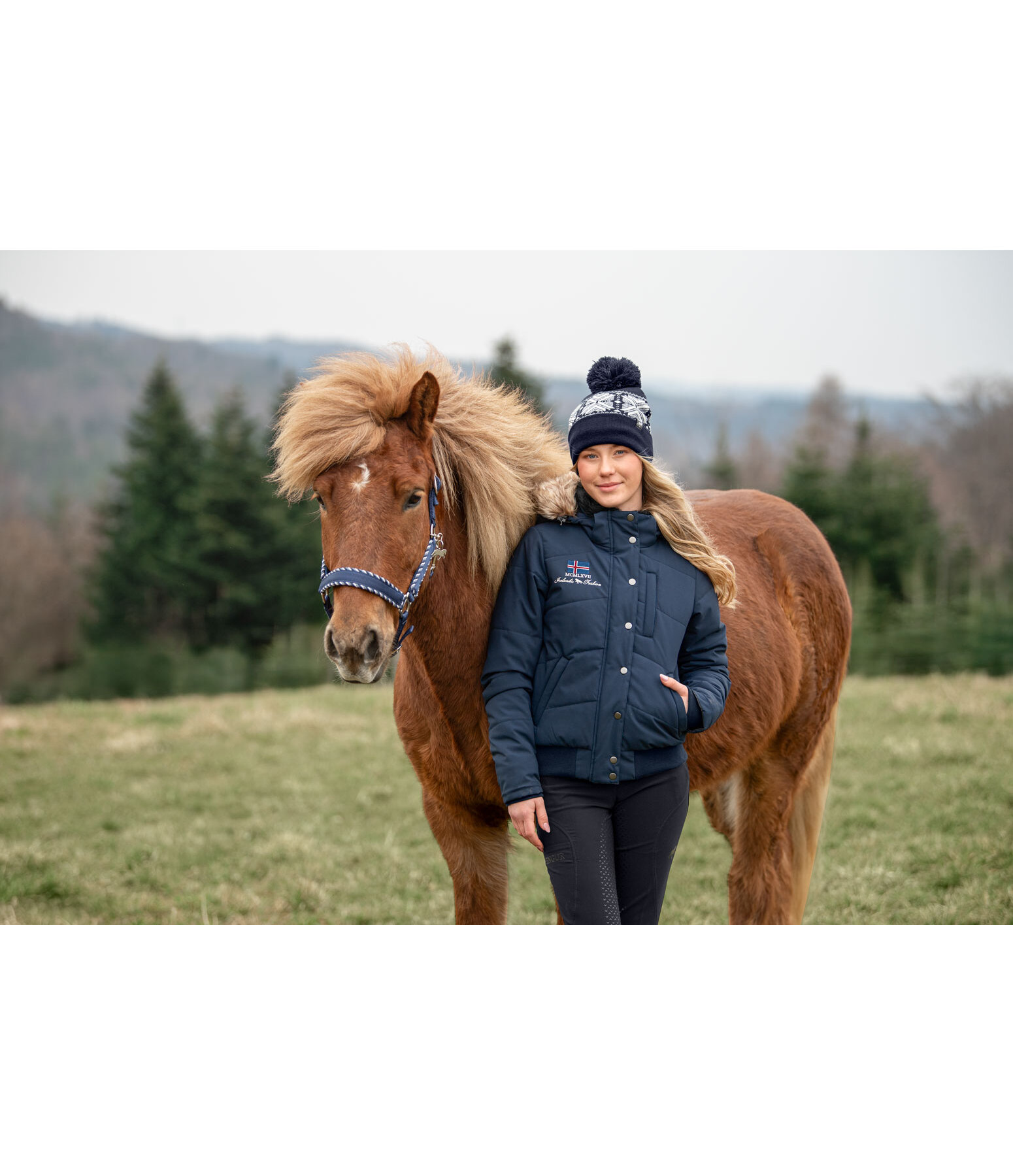 Giacca da equitazione invernale con cappuccio Elgur