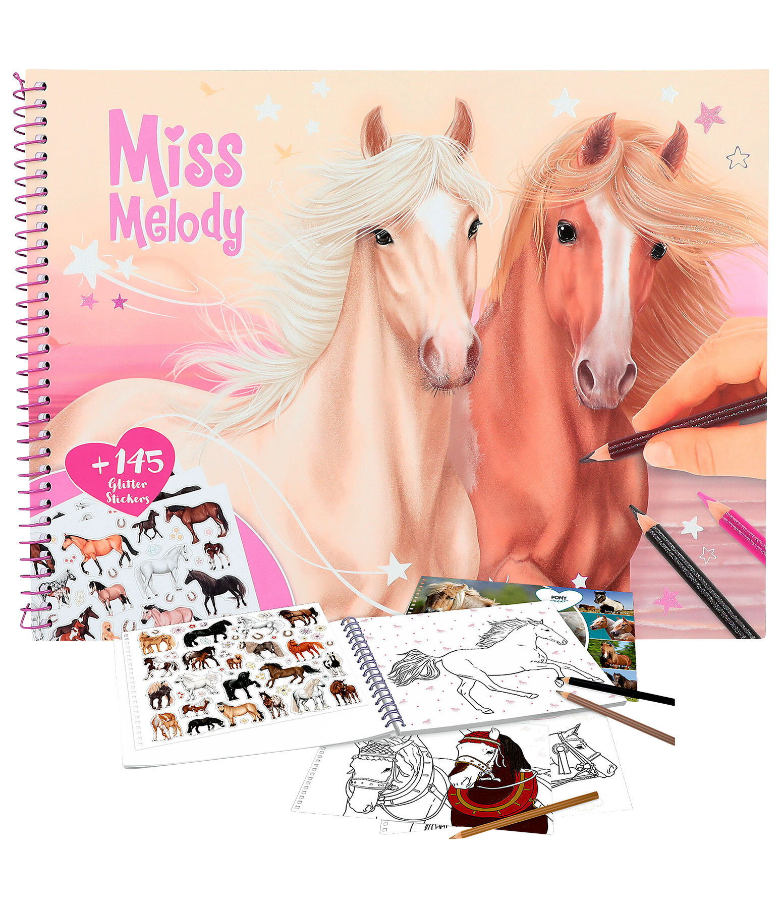 Miss Melody Libro da colorare cavalli