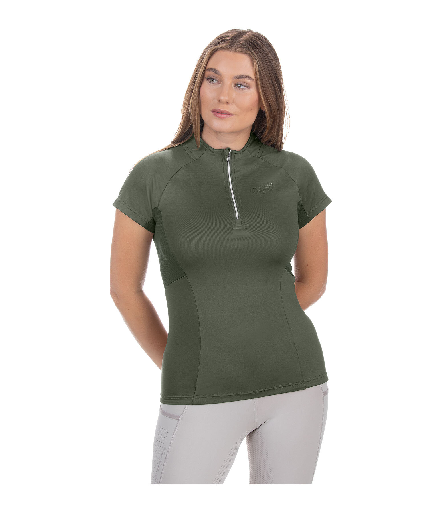 T-shirt funzionale con zip Lola