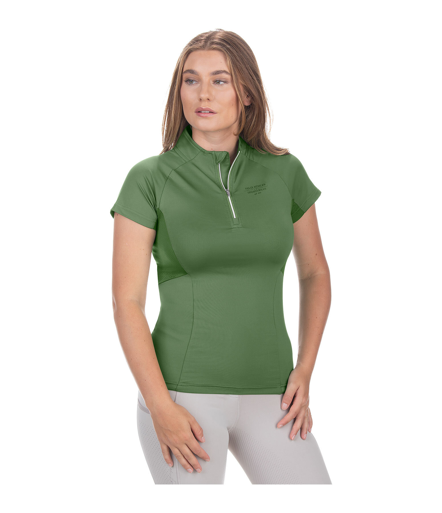 T-shirt funzionale con zip Lola