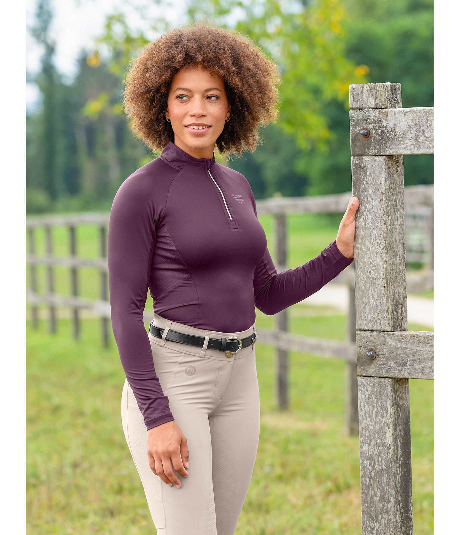 Maglia funzionale a maniche lunghe con zip Sofie