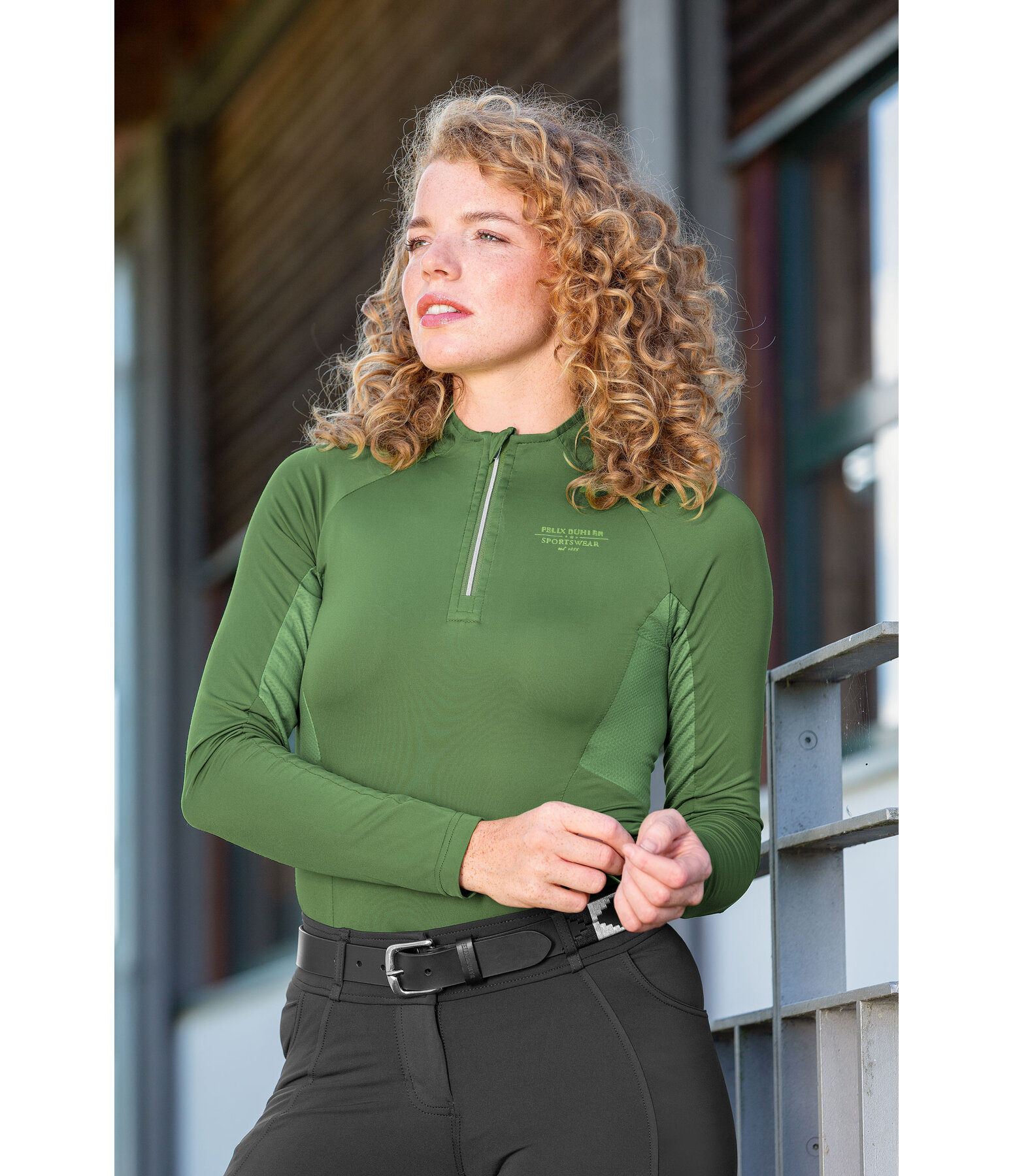 Maglia funzionale a maniche lunghe con zip Sofie