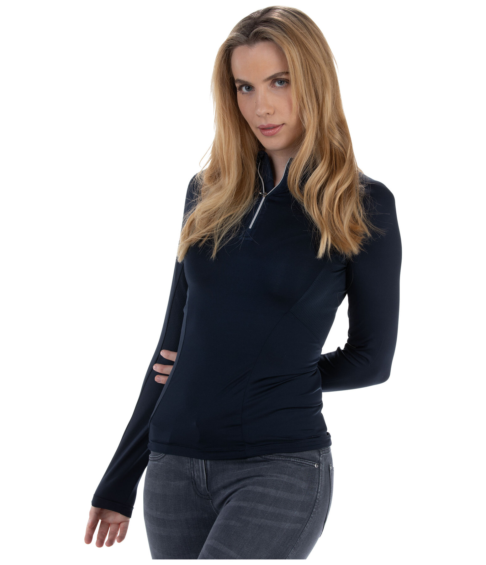 Maglia funzionale a maniche lunghe con zip Sofie