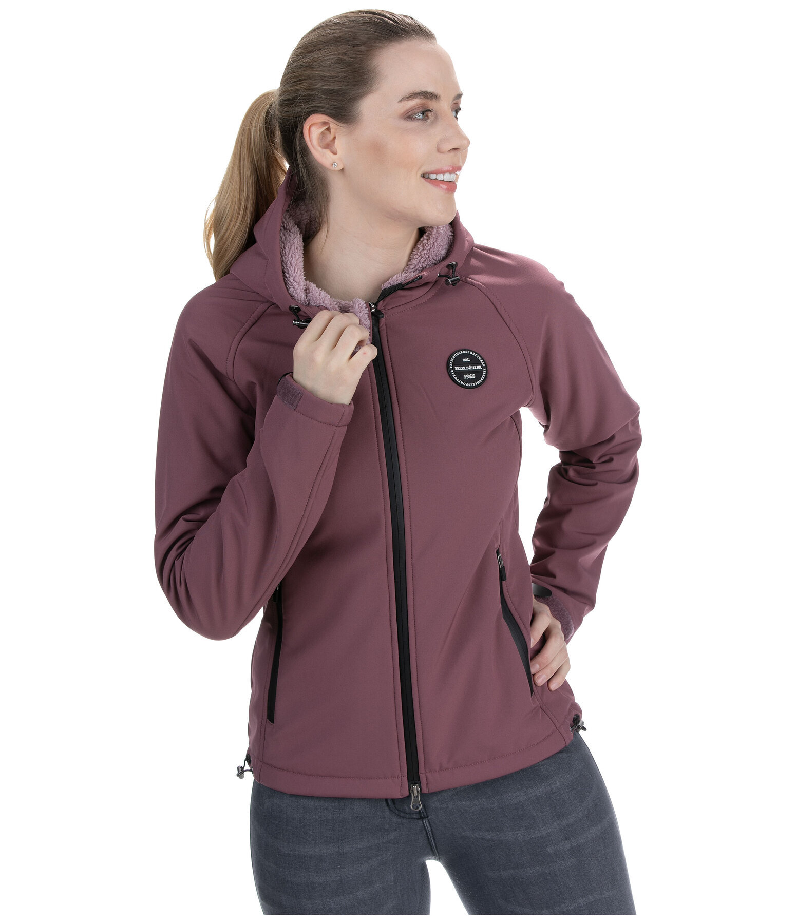 Giacca da equitazione softshell con cappuccio Lara