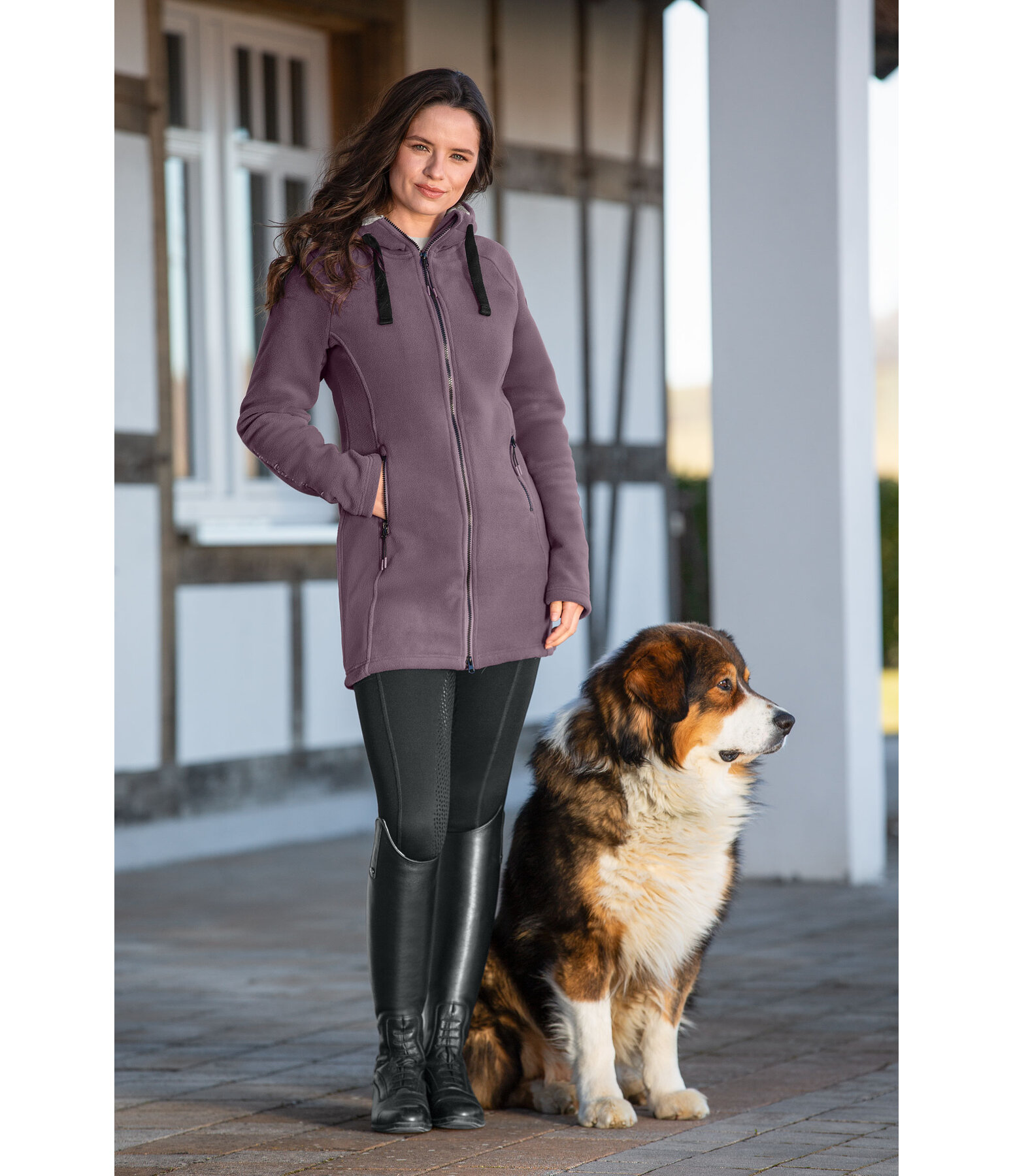 Cappotto in pile con cappuccio Greta