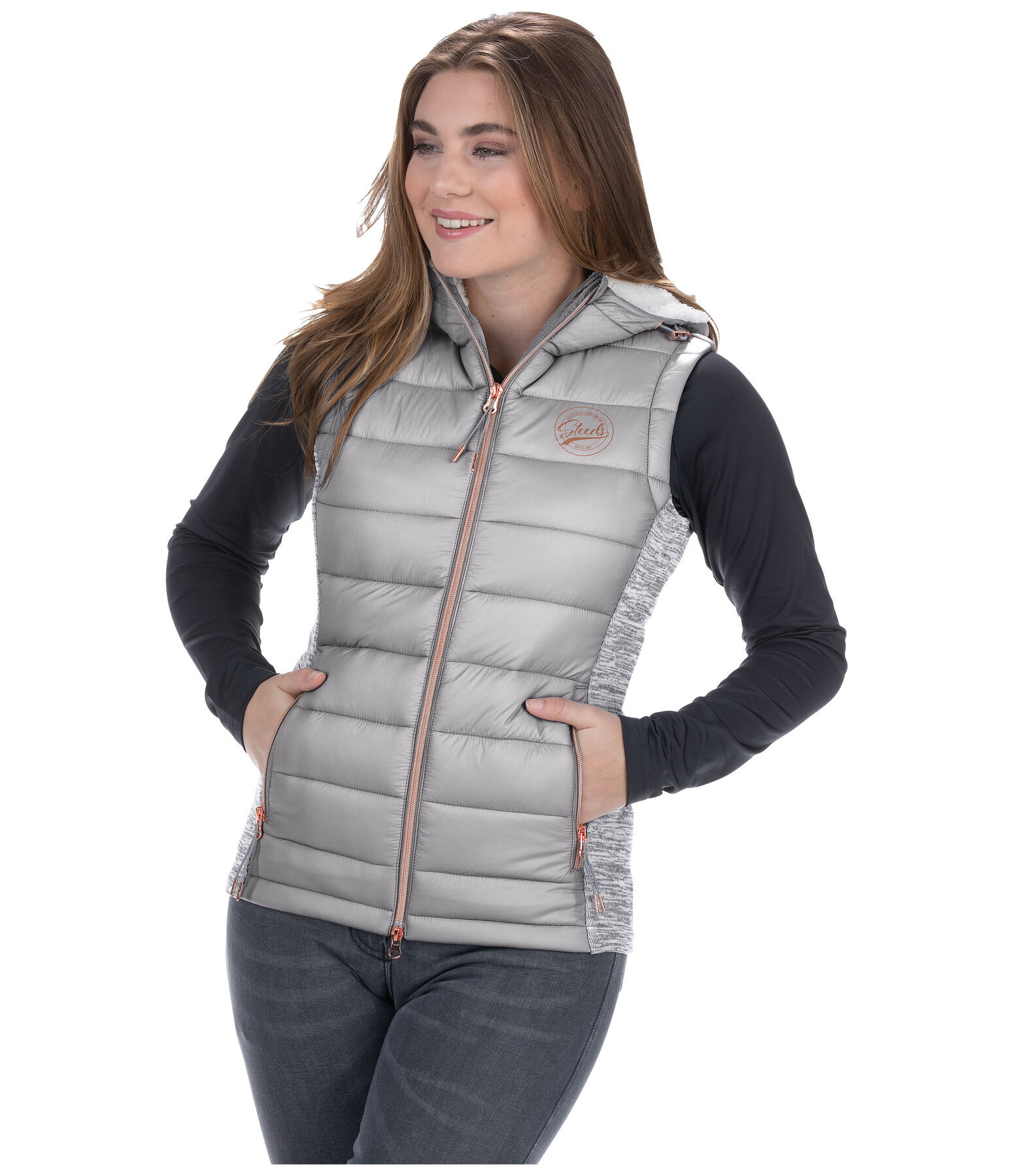 Gilet da equitazione combinato con cappuccio Liah