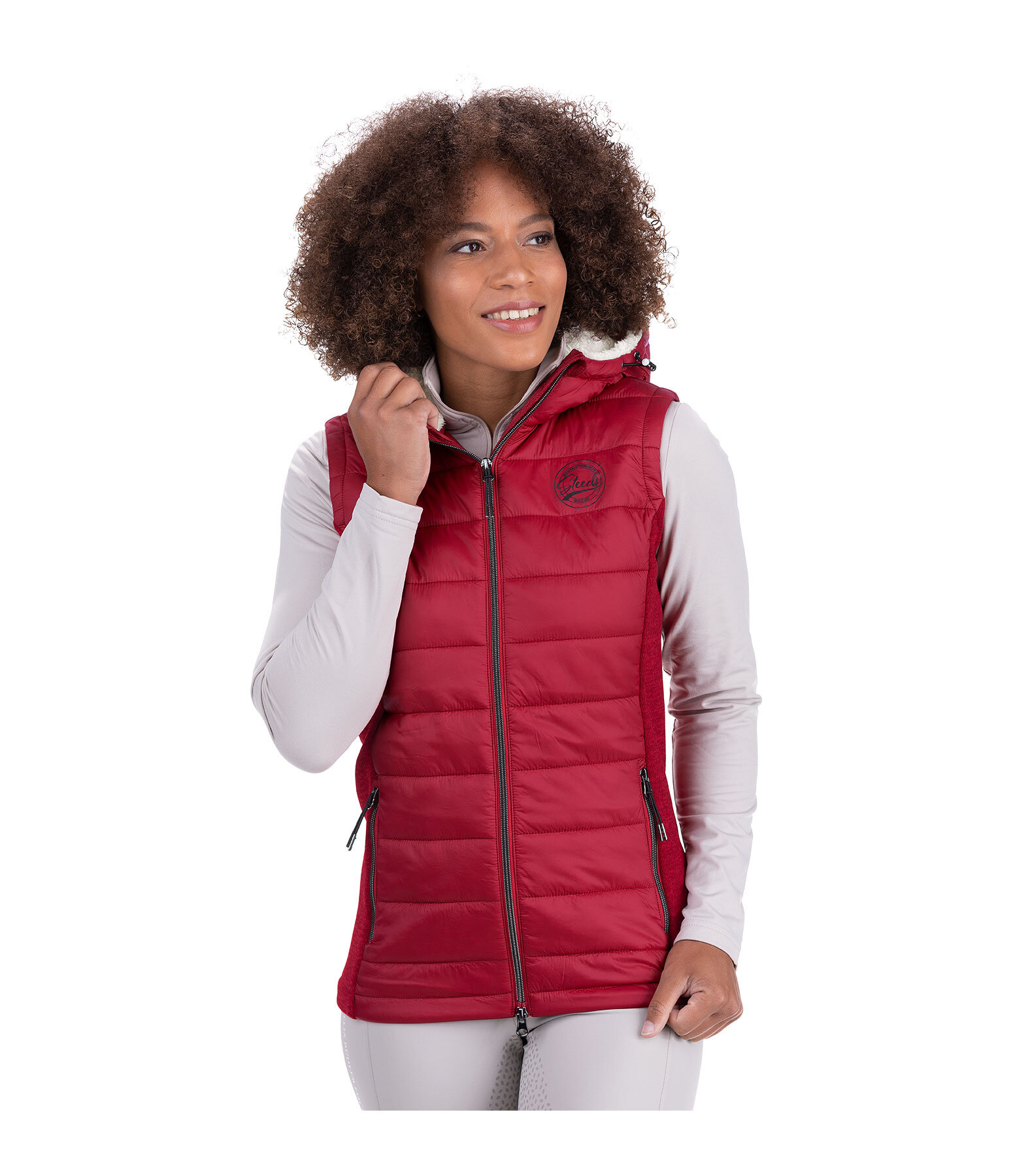 Gilet da equitazione combinato con cappuccio Liah