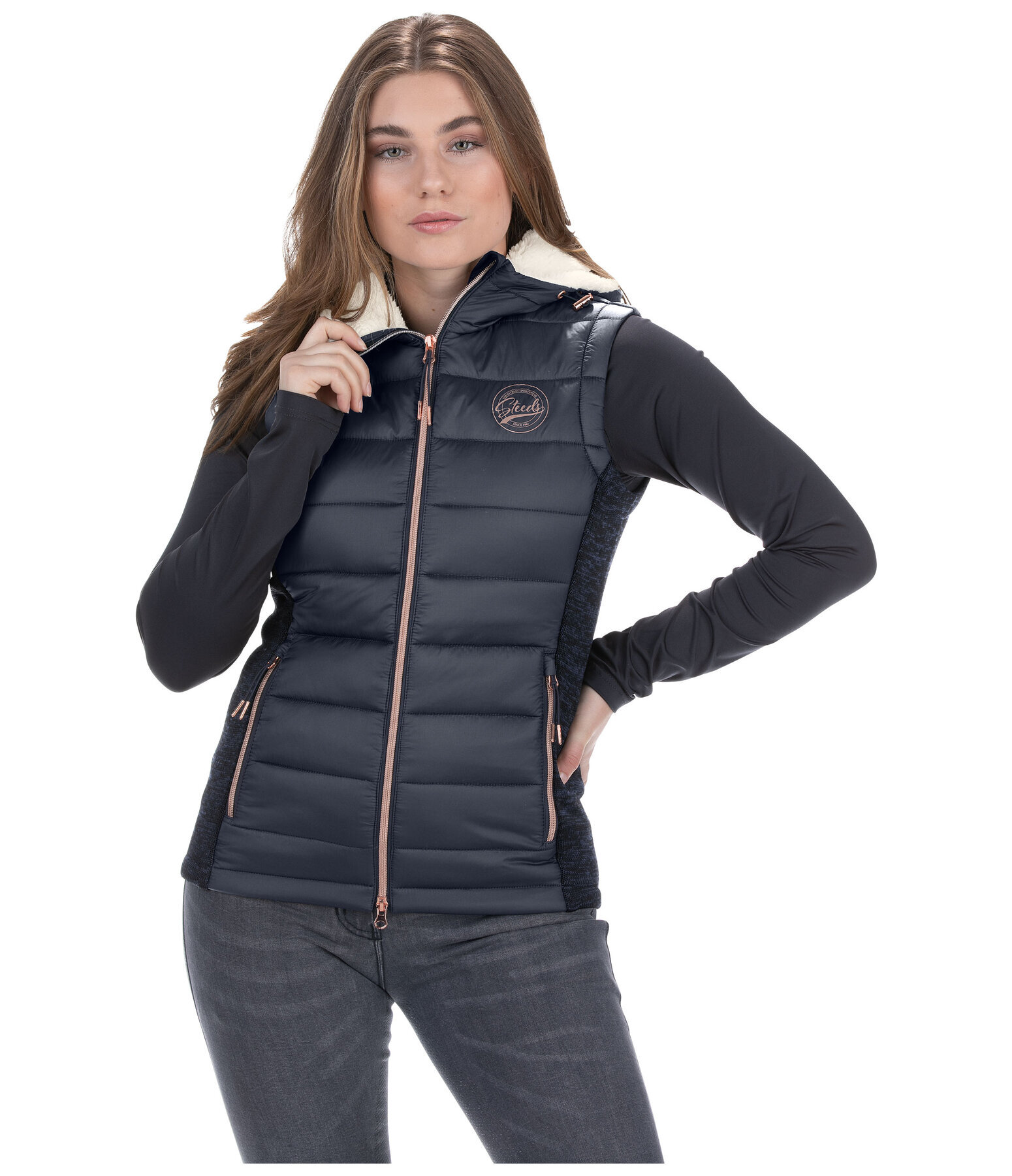 Gilet da equitazione combinato con cappuccio Liah