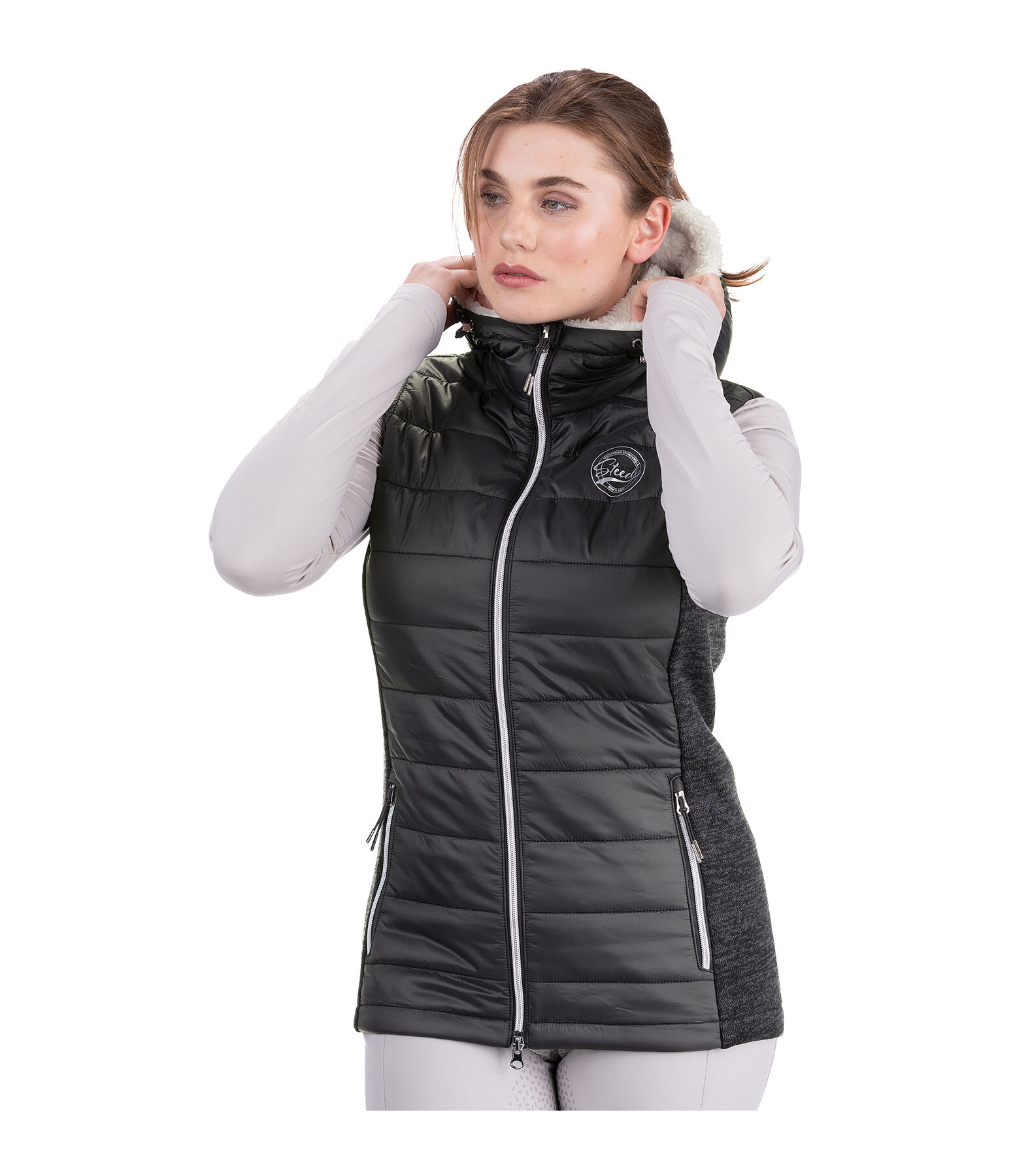 Gilet da equitazione combinato con cappuccio Liah