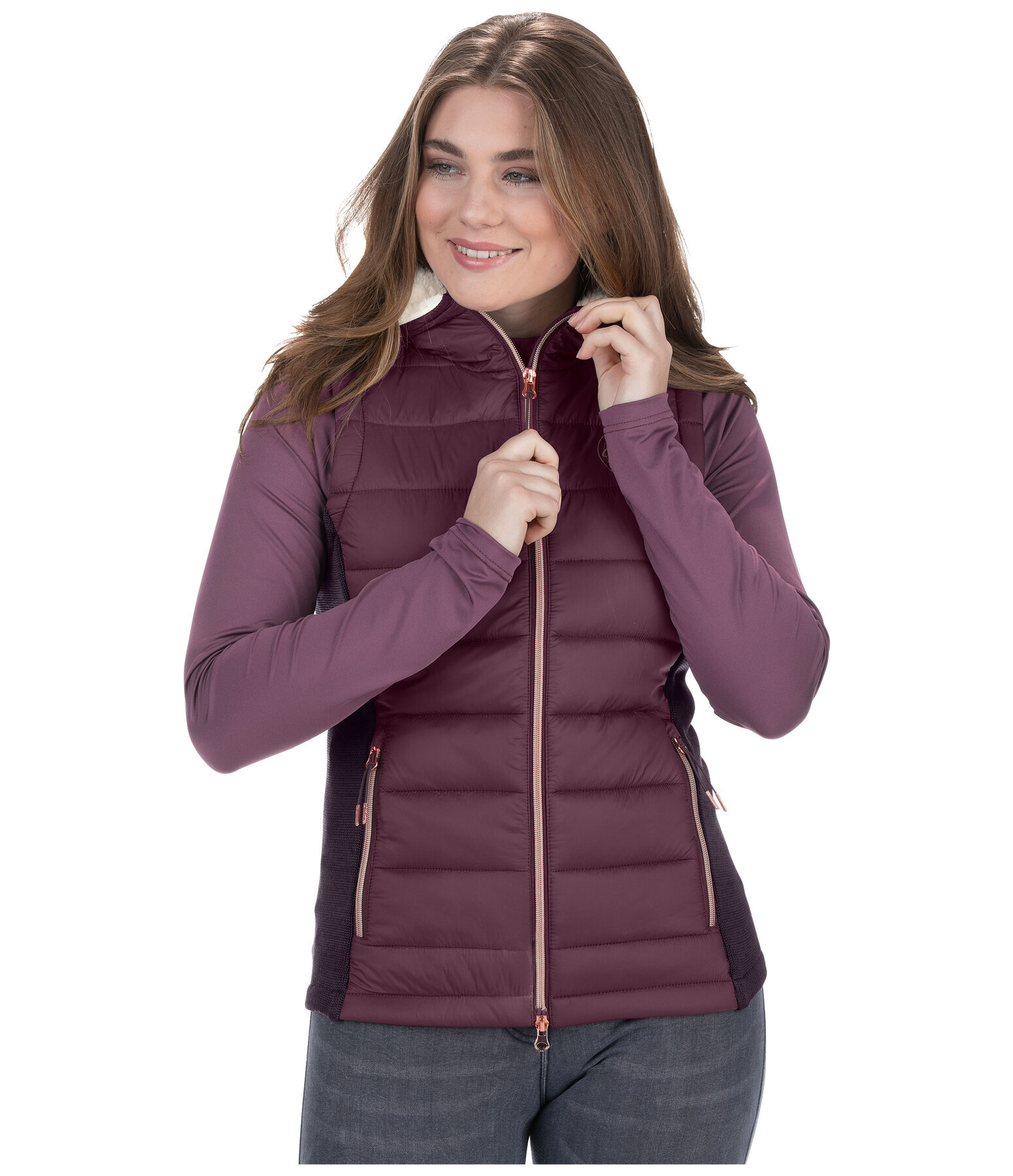 Gilet da equitazione combinato con cappuccio Liah