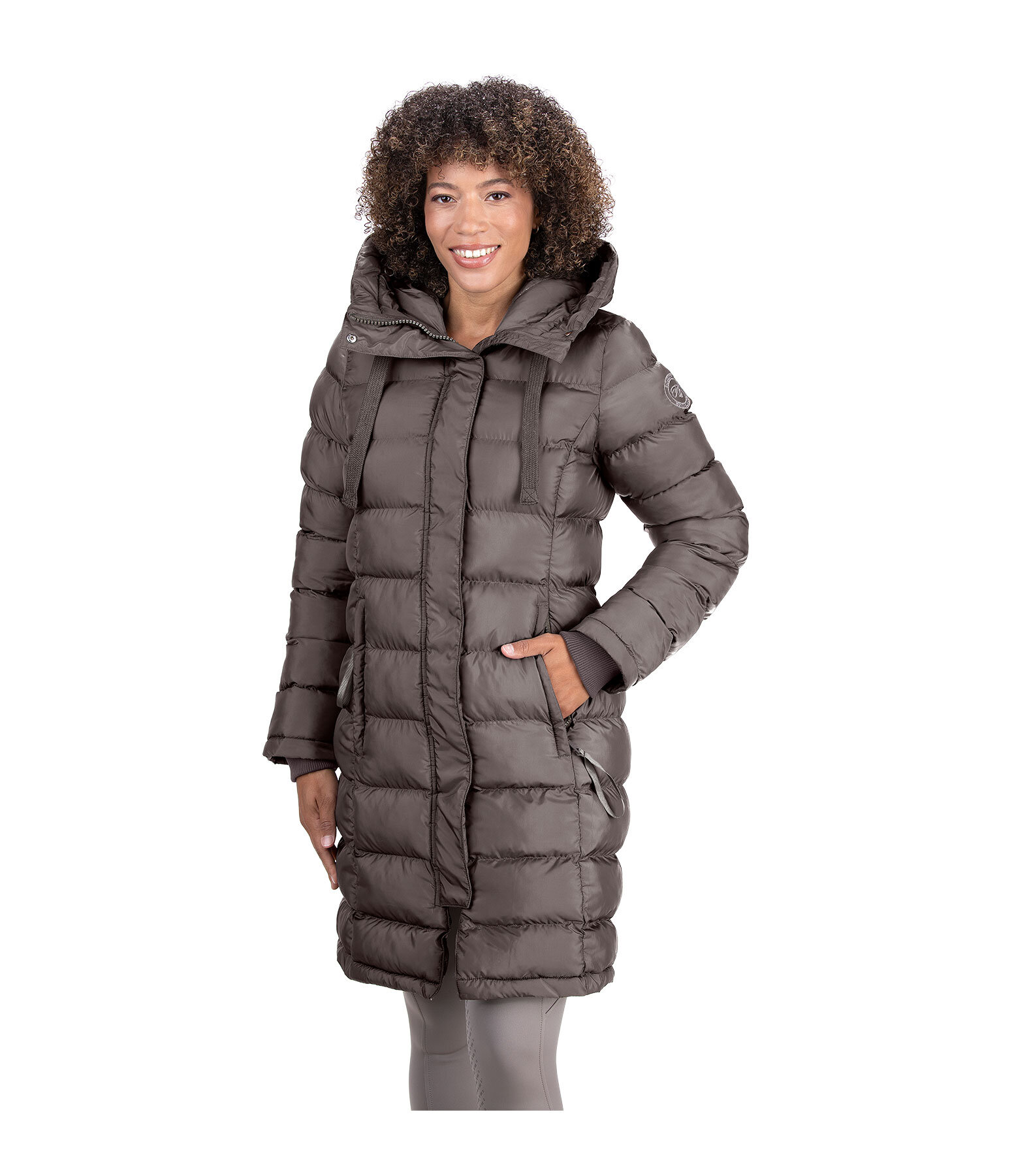 Cappotto da equitazione trapuntato con cappuccio Minou