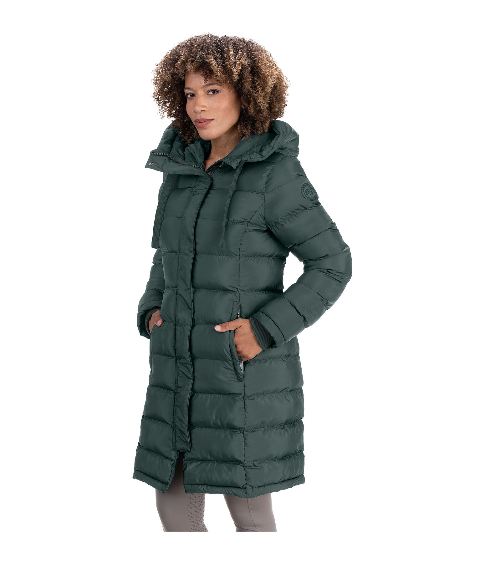 Cappotto da equitazione trapuntato con cappuccio Minou