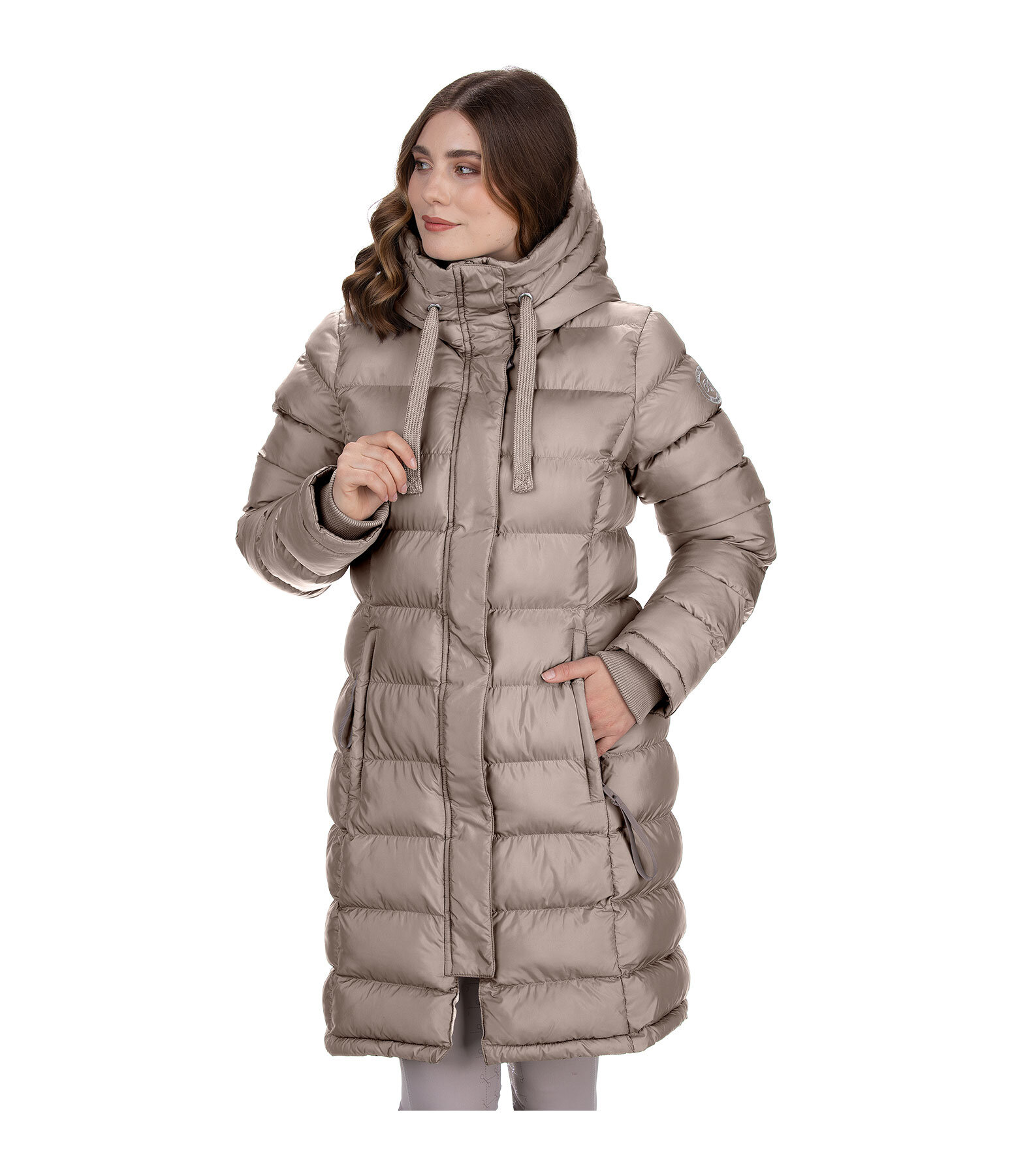 Cappotto da equitazione trapuntato con cappuccio Minou