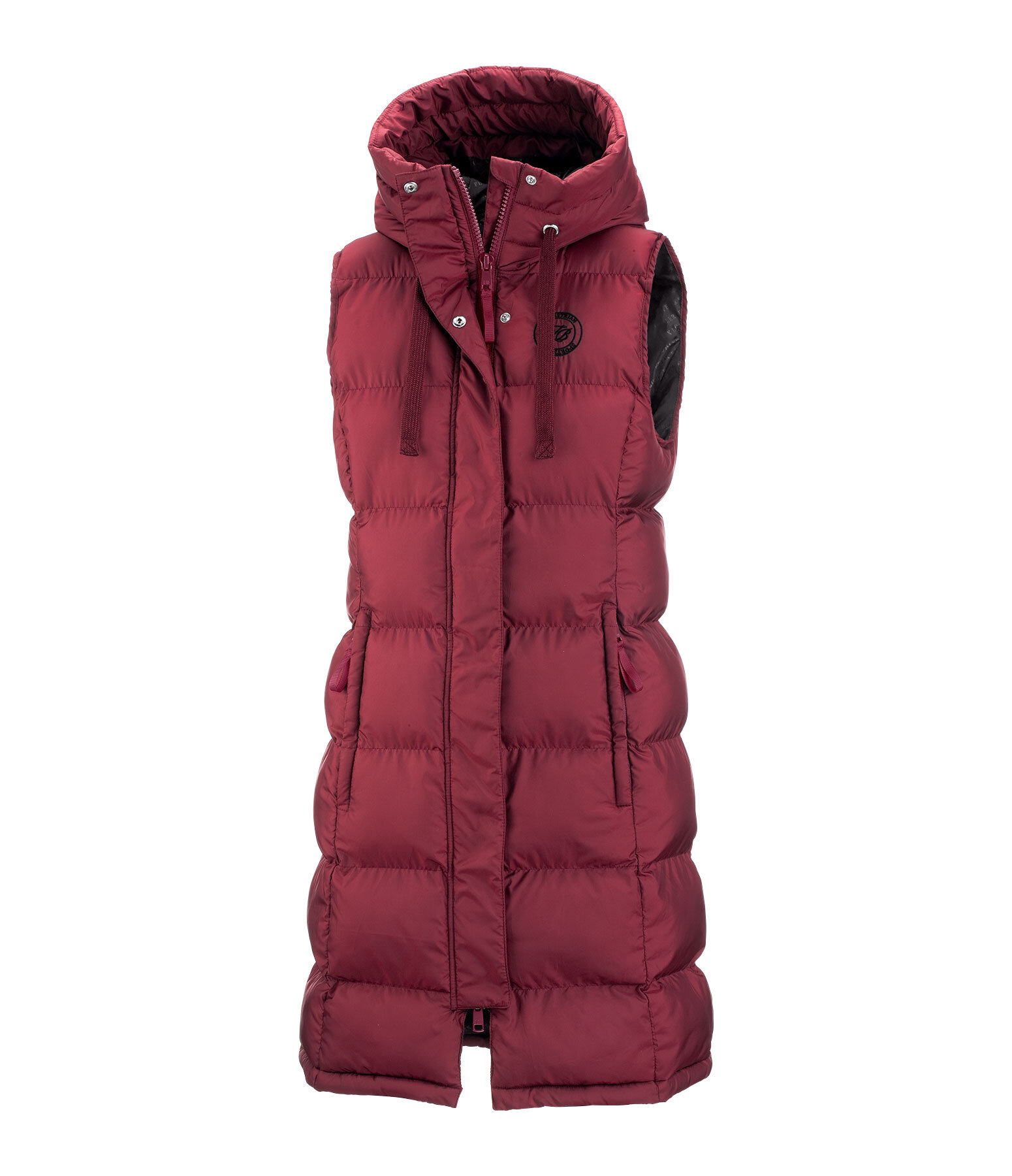 Gilet lungo con cappuccio Clara