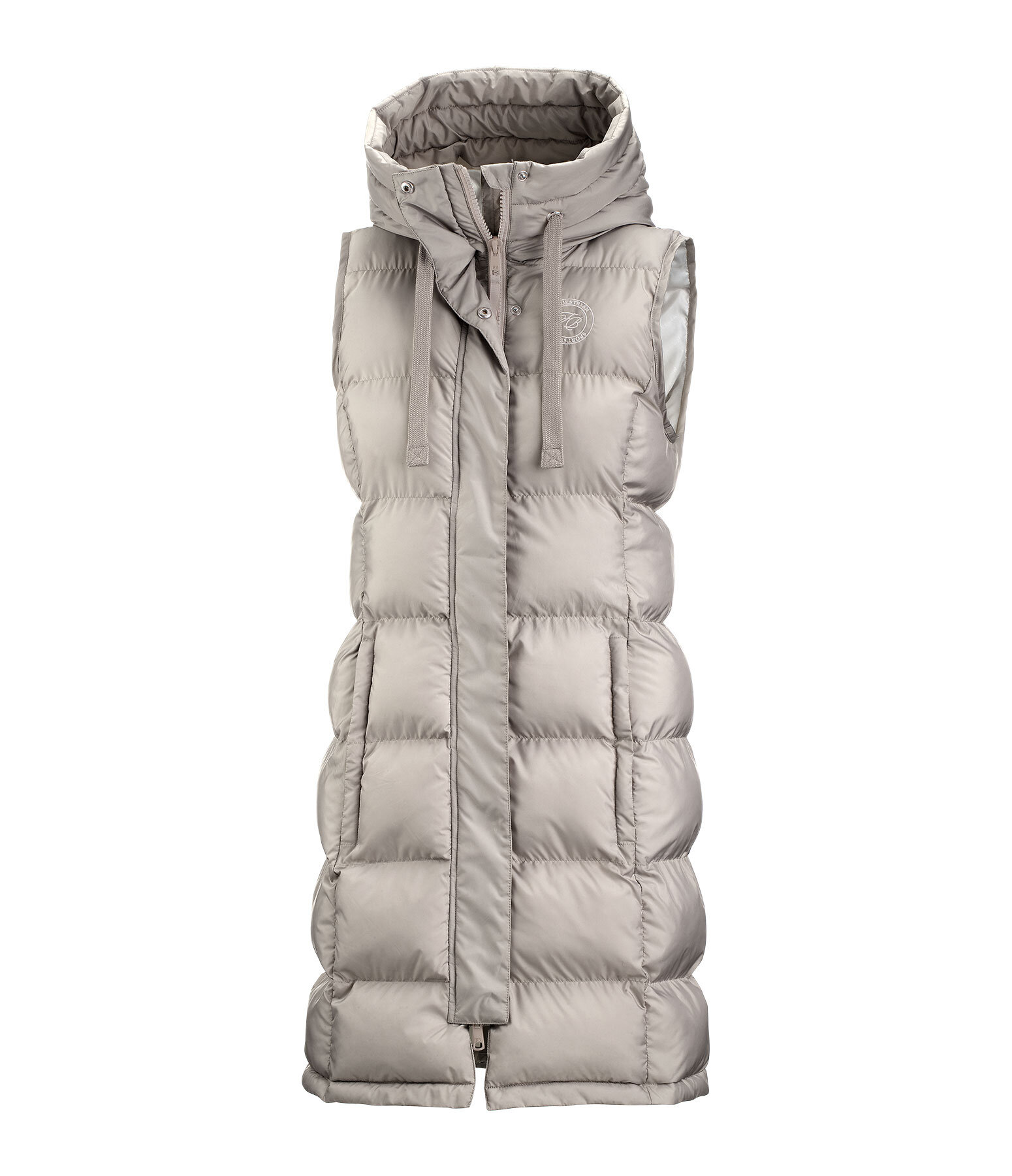 Gilet lungo con cappuccio Clara