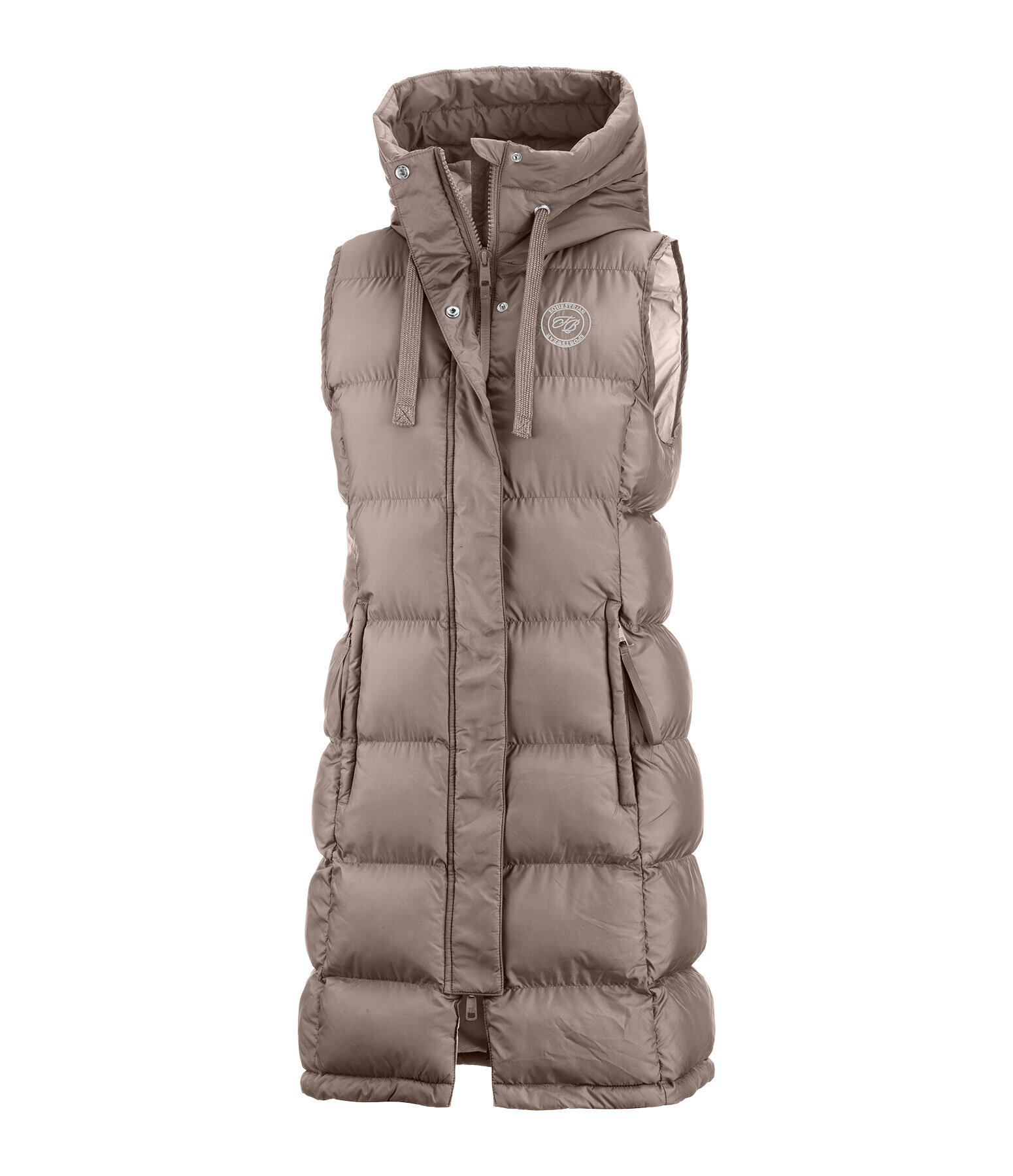 Gilet lungo con cappuccio Clara