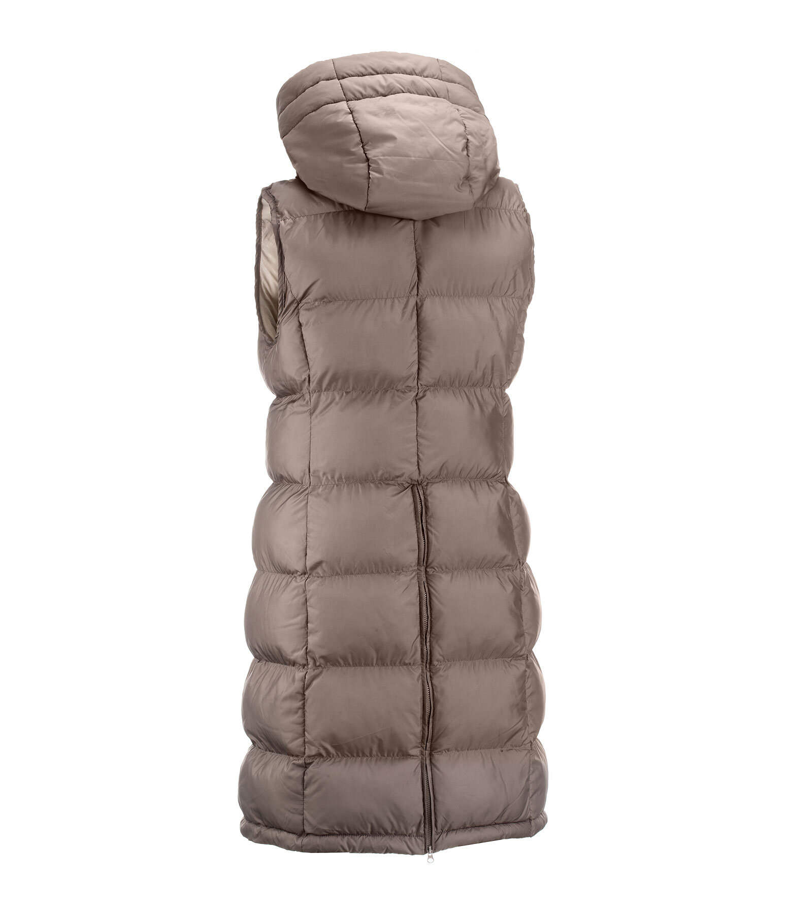 Gilet lungo con cappuccio Clara