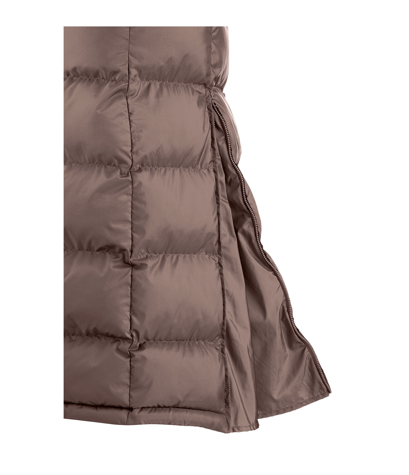 Gilet lungo con cappuccio Clara